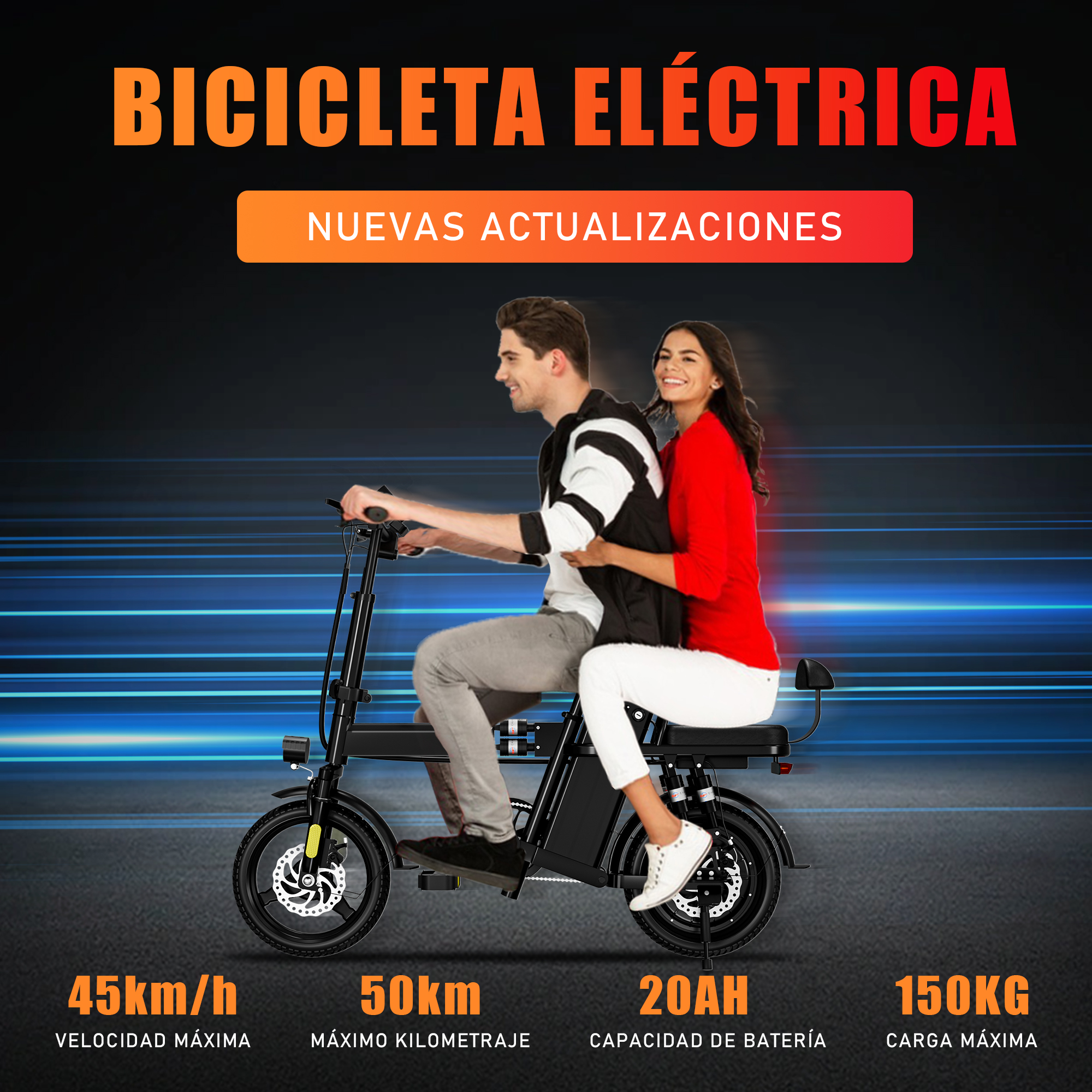 Foto 3 pulgar | Bicicleta Electrica Plegable 45km/h S1