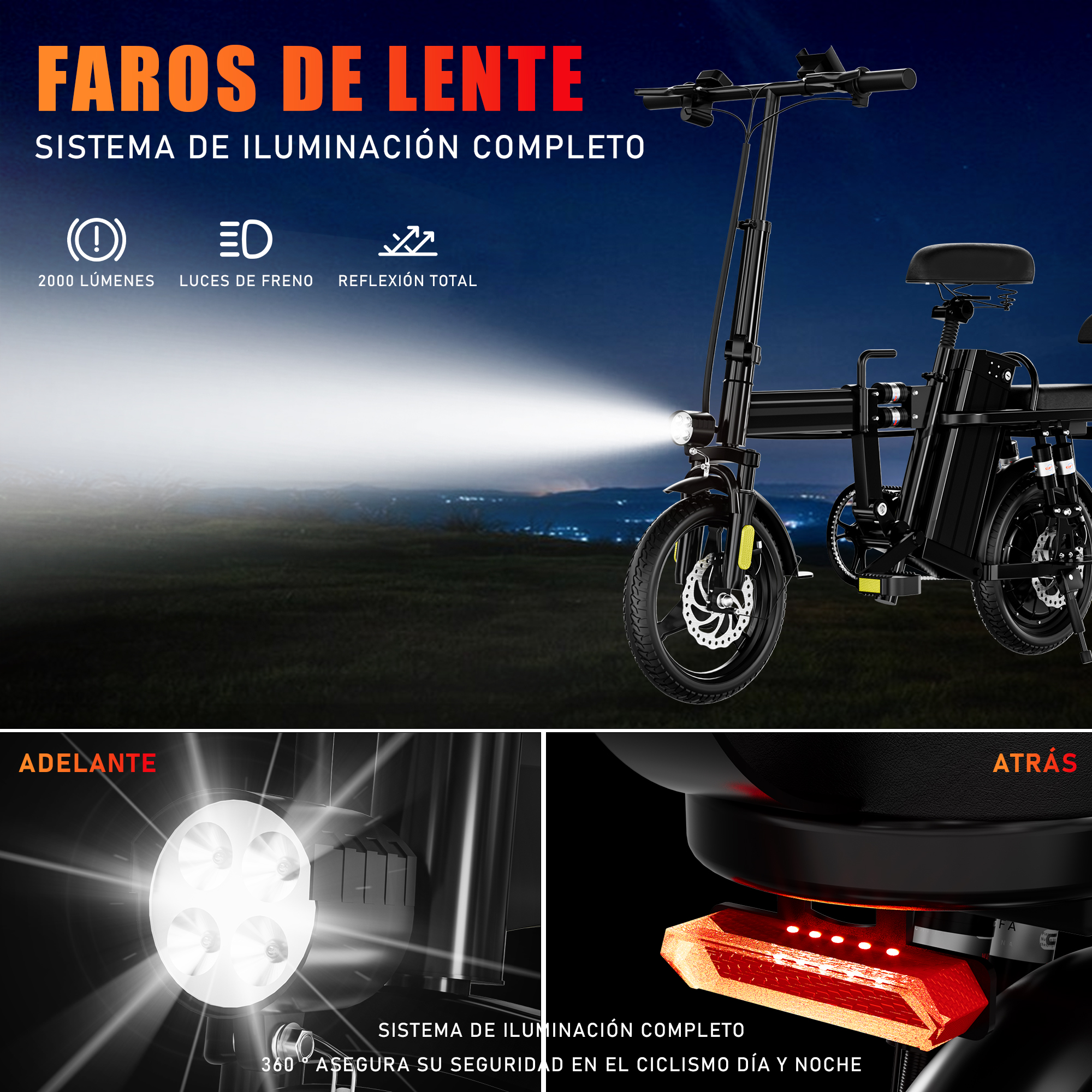 Foto 4 pulgar | Bicicleta Electrica Plegable 45km/h S1