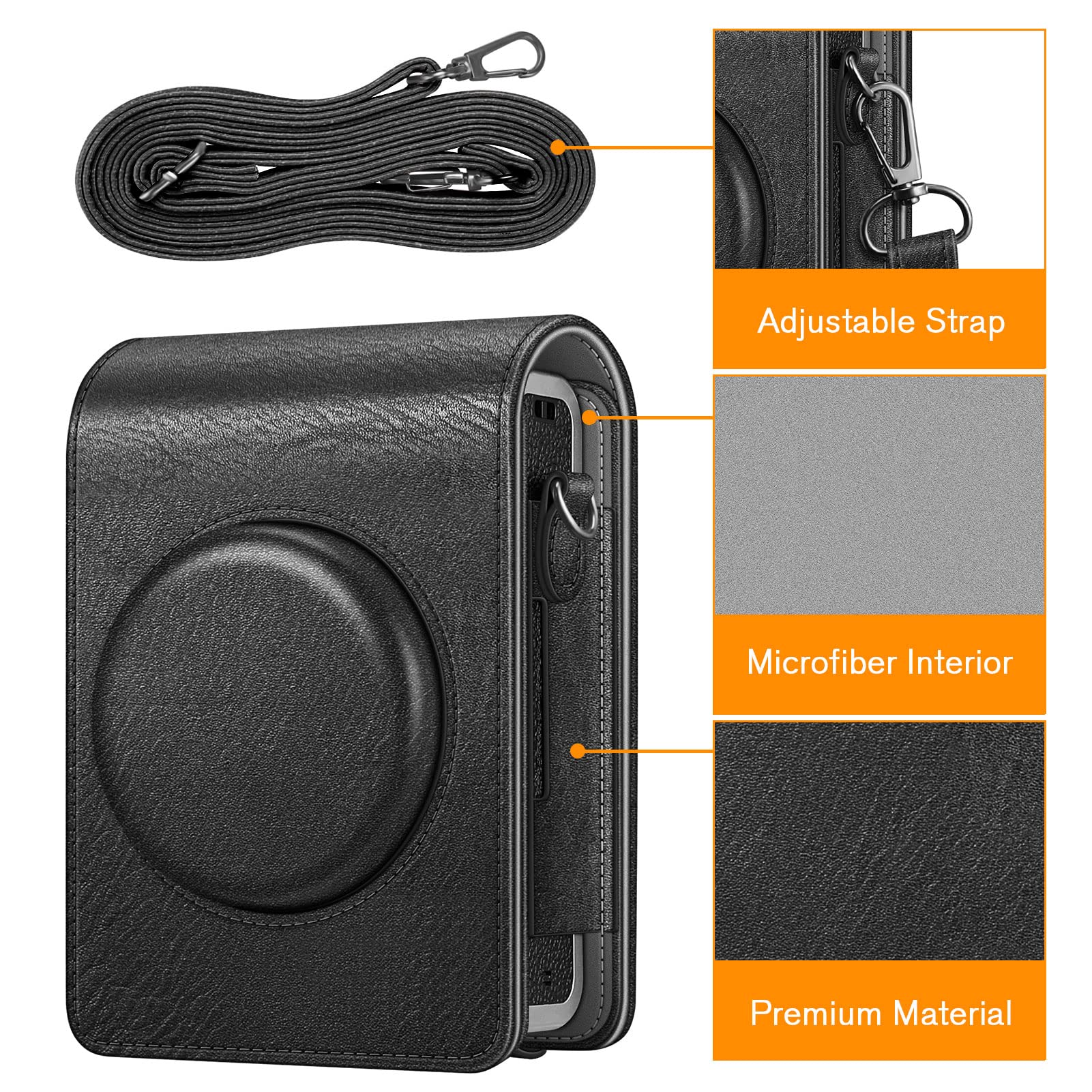 Foto 3 pulgar | Funda Protectora Fintie Negra para Cámara Fujifilm Instax Mini Evo - Venta Internacional