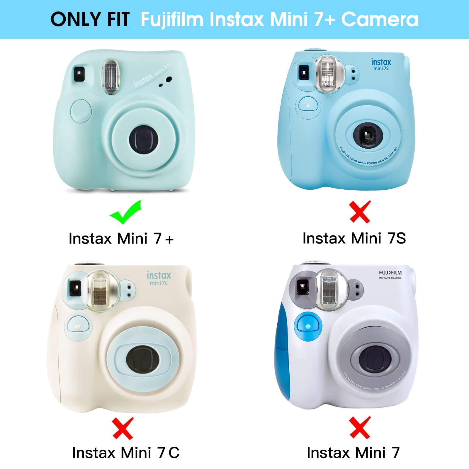 Foto 3 pulgar | Funda Protectora Transparente para Cámara Fujifilm Instax Mini 7+ - Venta Internacional