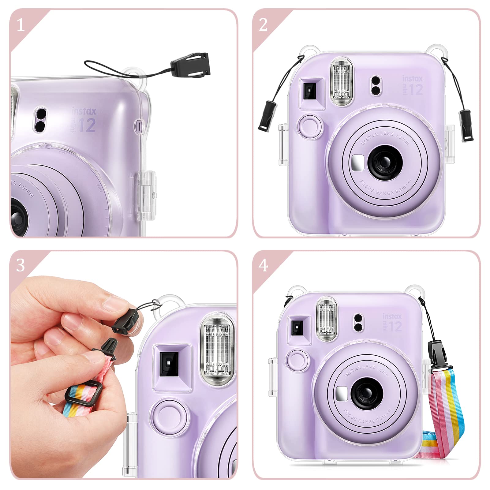 Foto 8 pulgar | Funda Protectora Transparente para Cámara Fujifilm Instax Mini 12 - Venta Internacional