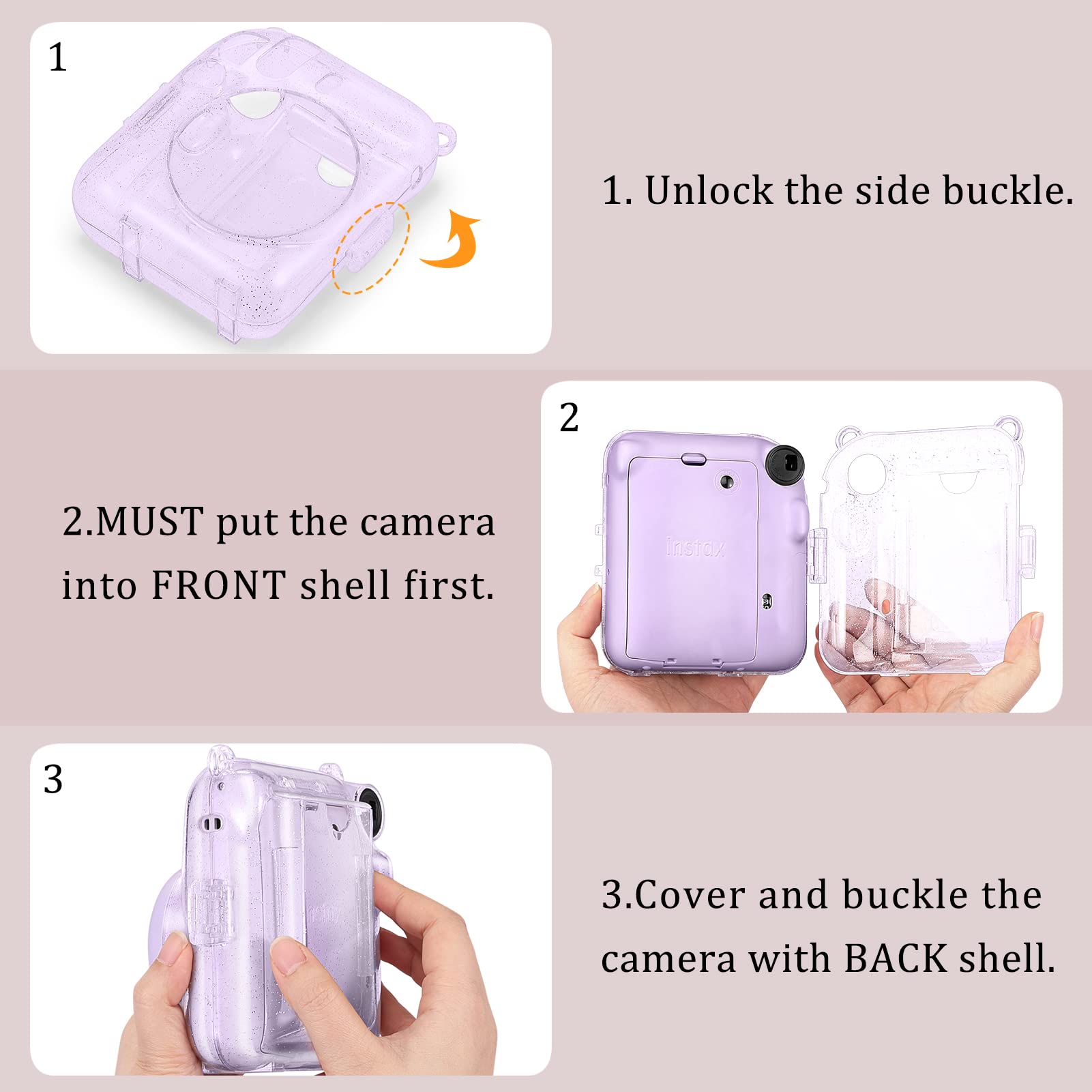 Foto 6 pulgar | Funda Protectora Transparente para Cámara Fujifilm Instax Mini 12 - Protección Duradera