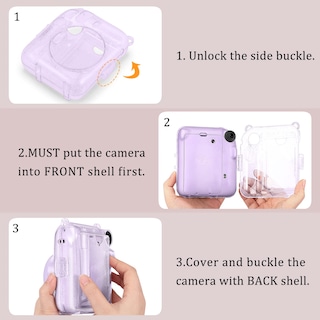 Foto 5 | Funda Protectora Transparente para Cámara Fujifilm Instax Mini 12 - Protección Duradera
