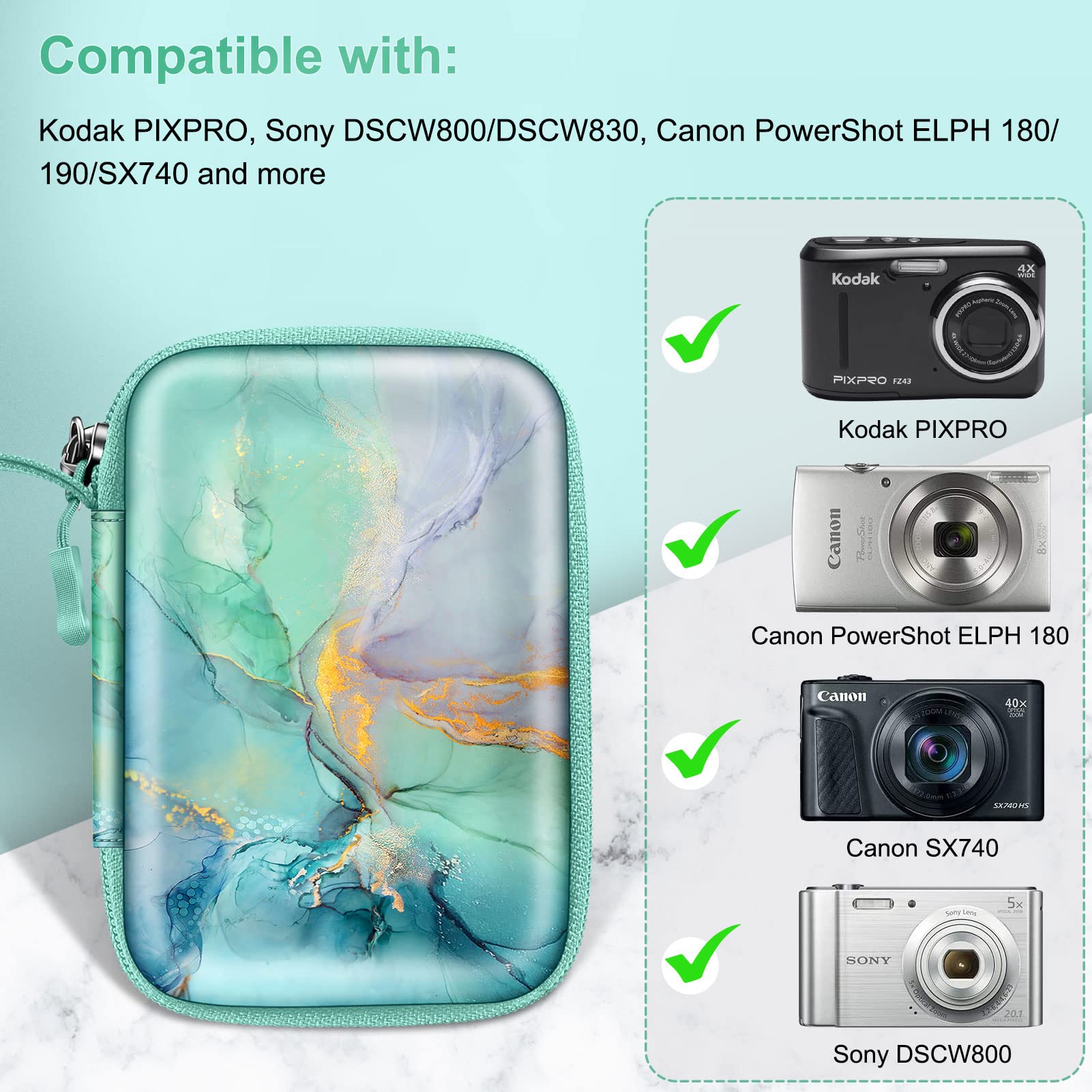 Foto 2 | Funda Para Cámara Fintie Compatible con Pantalla Lcd Abergbest de 21 Mp Y 2.7 Pulgadas - Venta Internacional