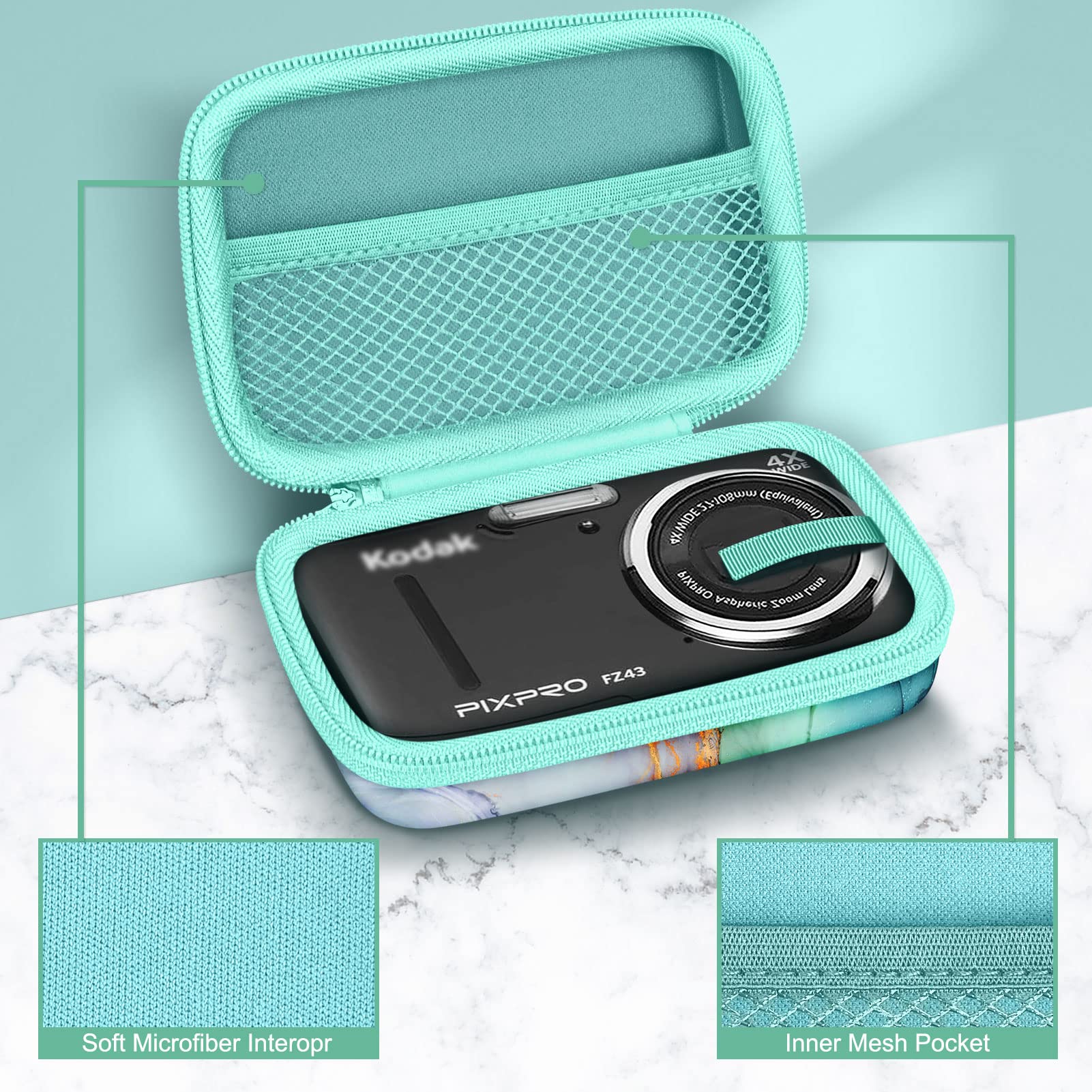 Foto 4 pulgar | Funda Para Cámara Fintie Compatible con Pantalla Lcd Abergbest de 21 Mp Y 2.7 Pulgadas - Venta Internacional