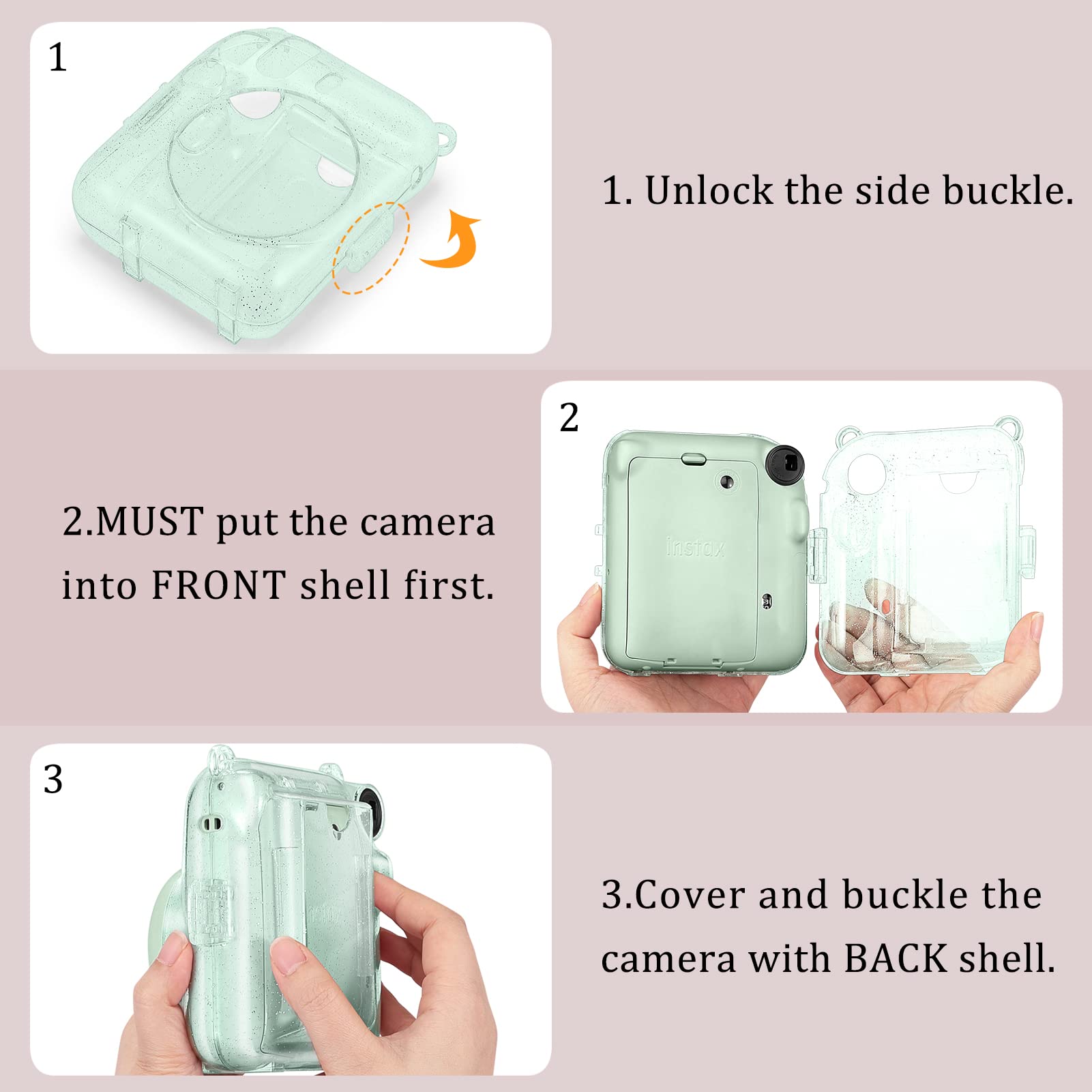 Foto 6 pulgar | Funda Protectora Transparente para Cámara Fujifilm Instax Mini 12 - Venta Internacional