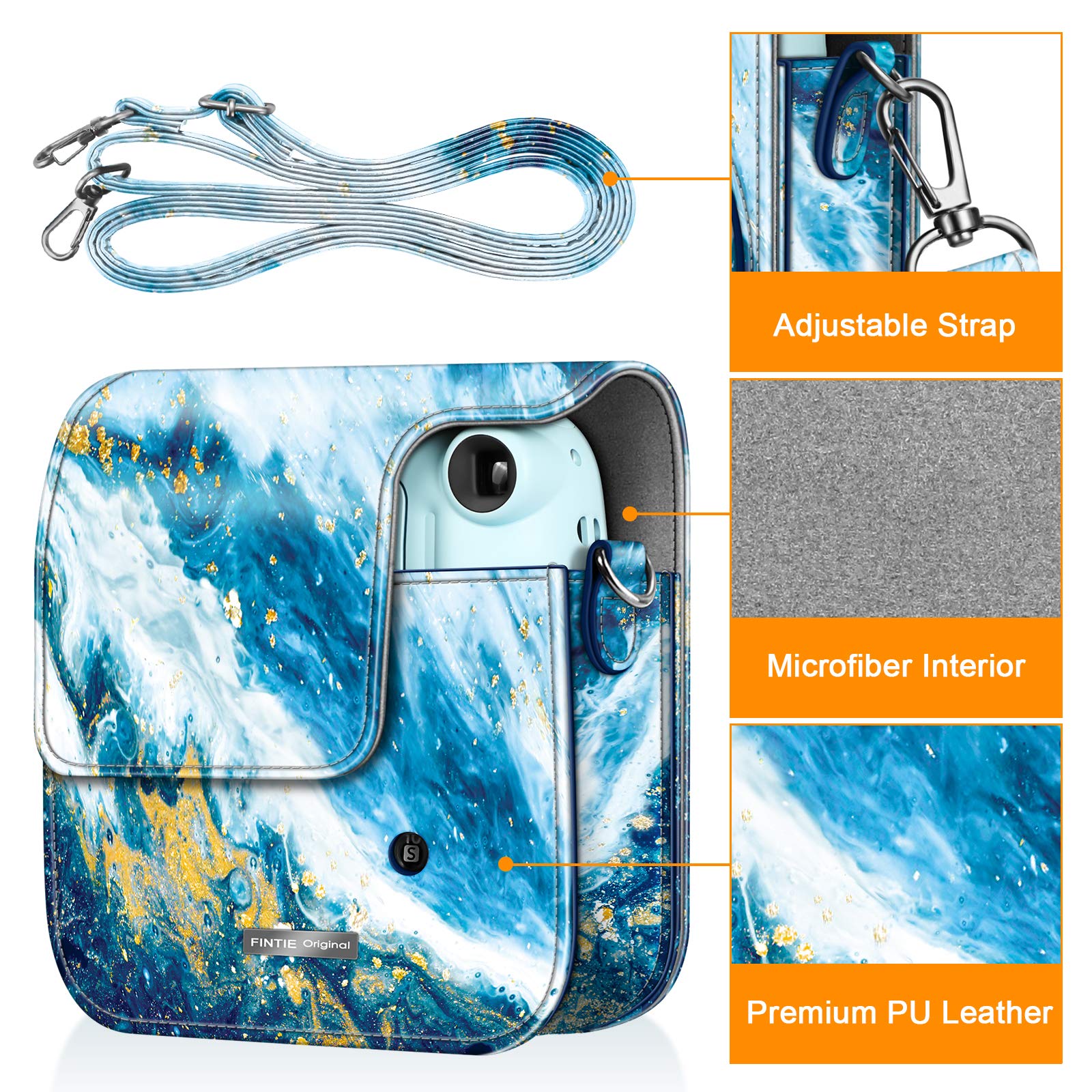 Foto 4 pulgar | Funda Protectora Fintie Azul para Cámara Instax Mini Fujifilm-Venta Internacional