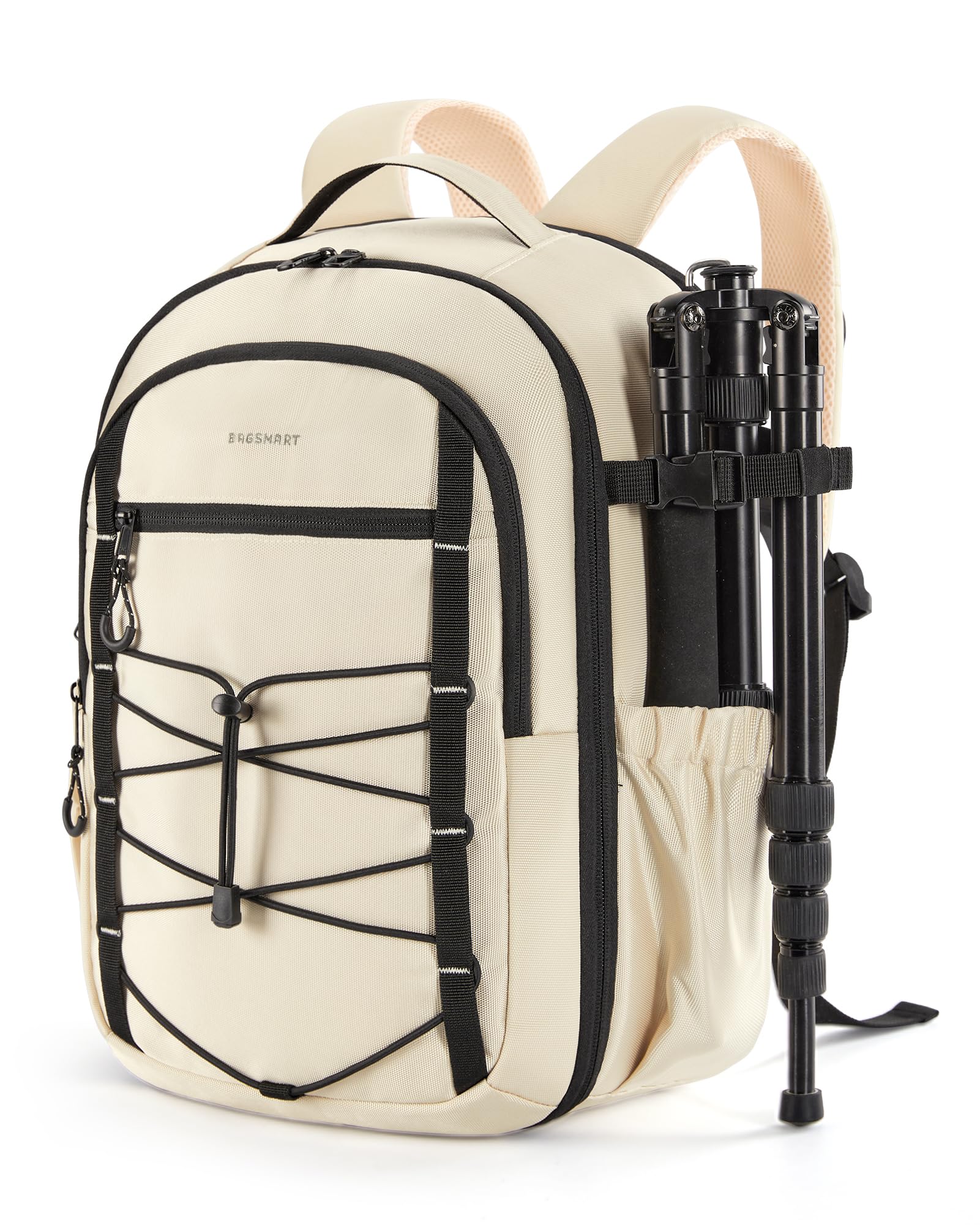 Mochila Para Cámara Bagsmart Professional Dslr Beige Con Trípode - Venta Internacional.