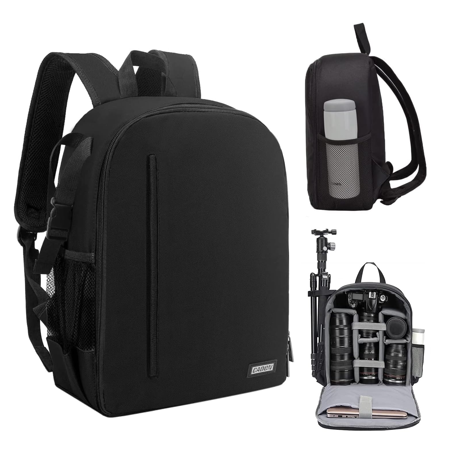 Foto 2 pulgar | Mochila Para Cámara Caden D6 Professional Impermeable Negra - Venta Internacional.