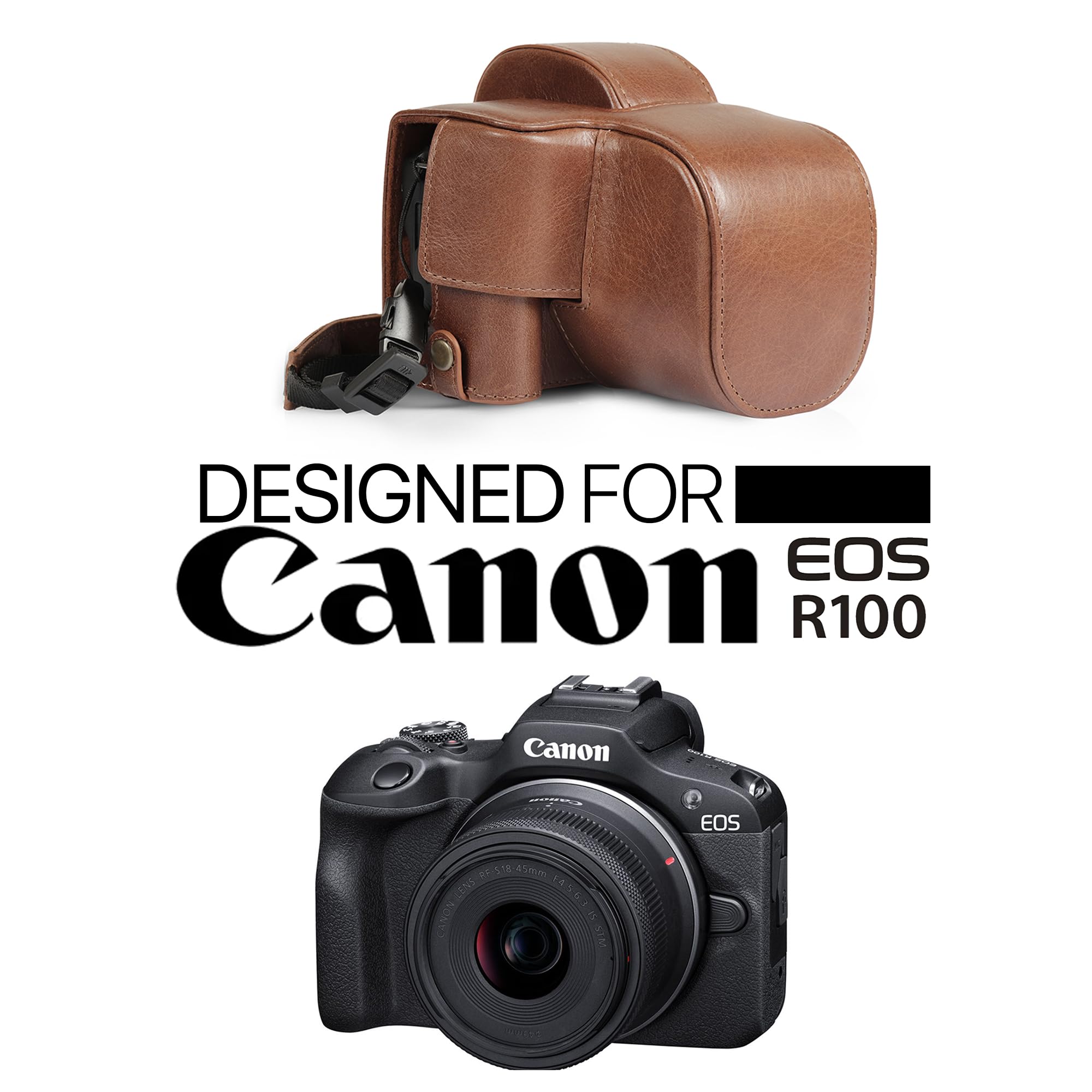 Foto 8 pulgar | Funda de Piel Auténtica Megagear para Cámara Canon Eos R100 - Venta Internacional