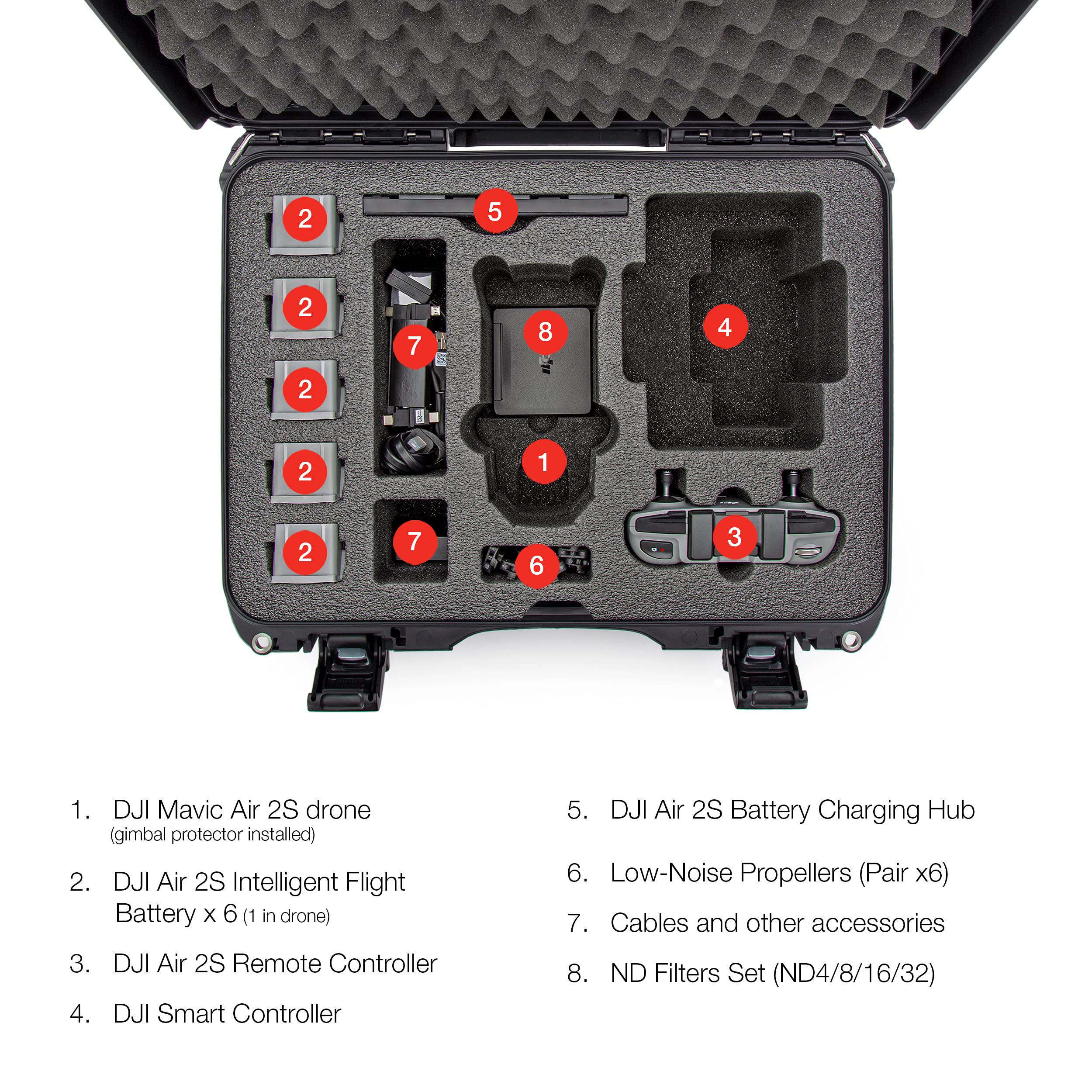 Foto 6 | Funda Rígida Impermeable Nanuk 925-mavia2s7 Para Dji Air 2s Combo - Venta Internacional.