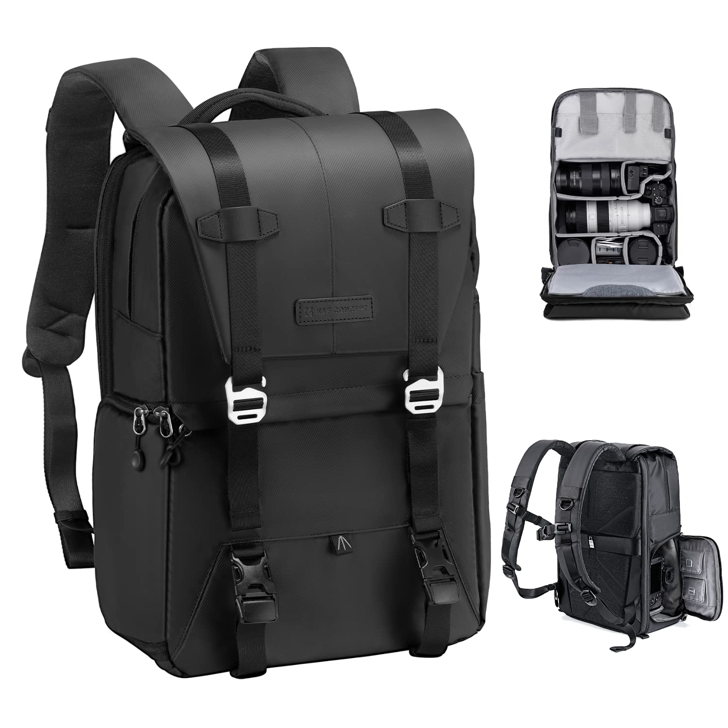 Foto 2 pulgar | Mochila Para Cámara K&f Concept De Gran Capacidad Con Protector De Lluvia De 20 Litros - Venta Internacional.