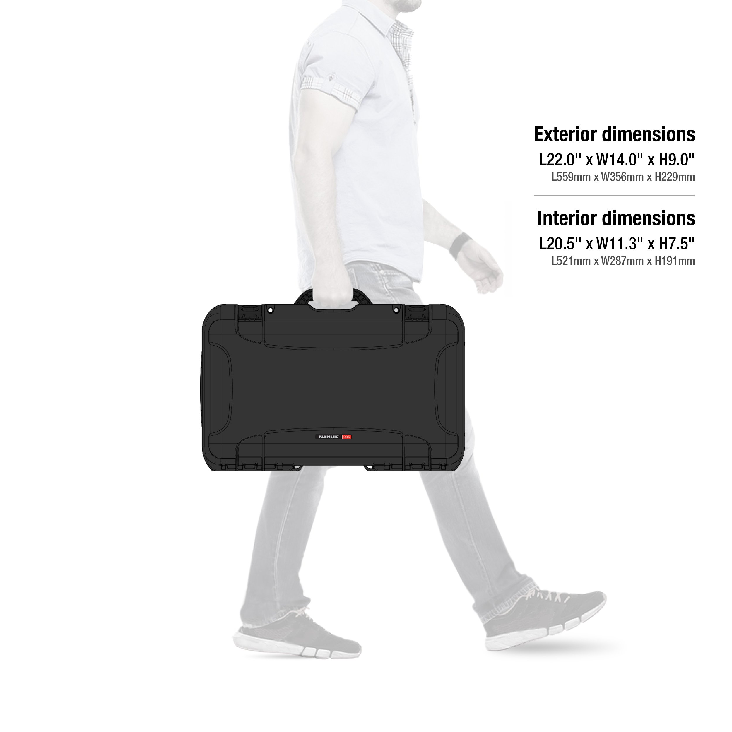 Foto 7 | Funda Rígida Impermeable Para Equipaje De Mano, Kit Fotográfico Nanuk 935 Pro - Venta Internacional.