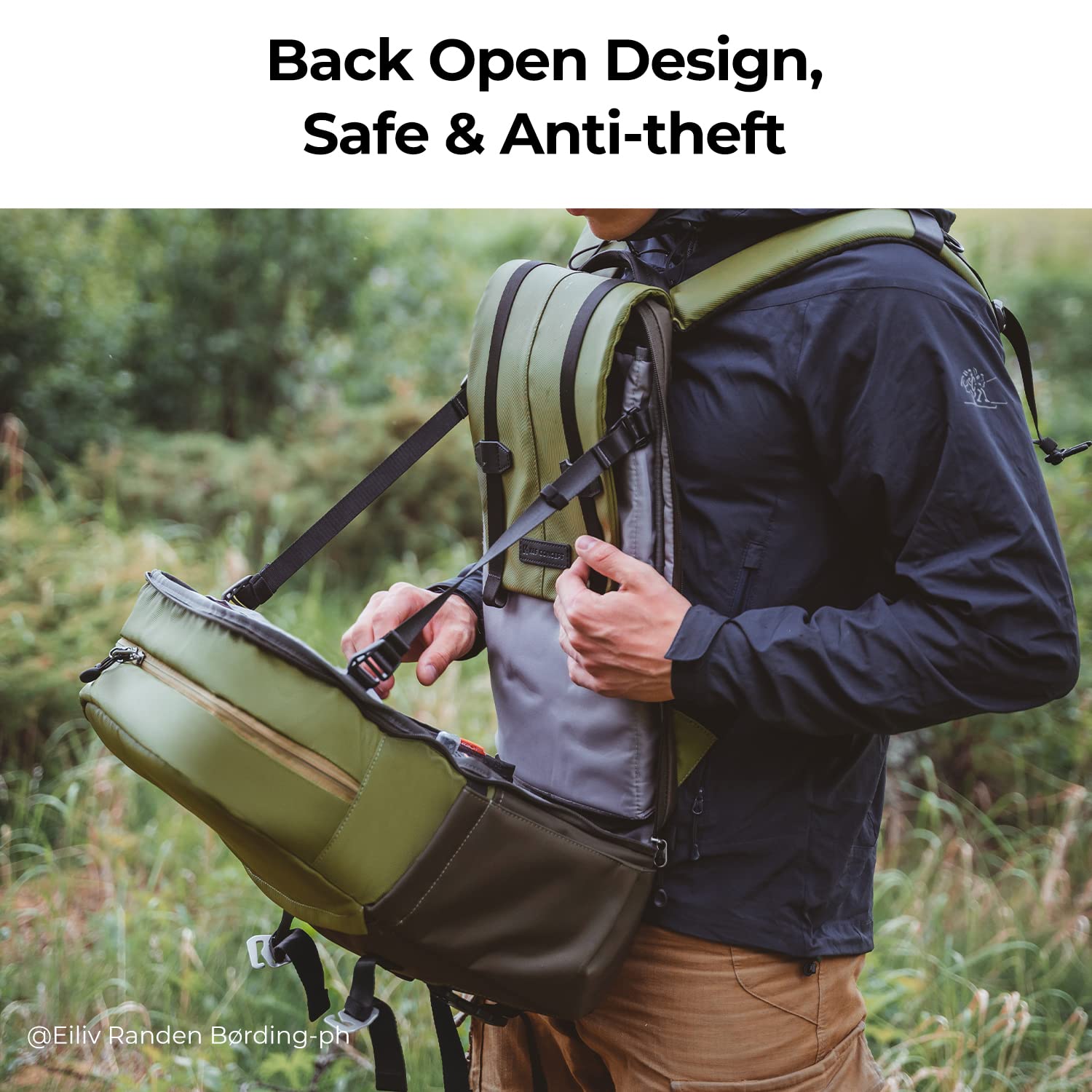 Foto 5 pulgar | Mochila Para Cámara K&f Concept De Gran Capacidad, 20 Litros, Con Funda Impermeable - Venta Internacional.