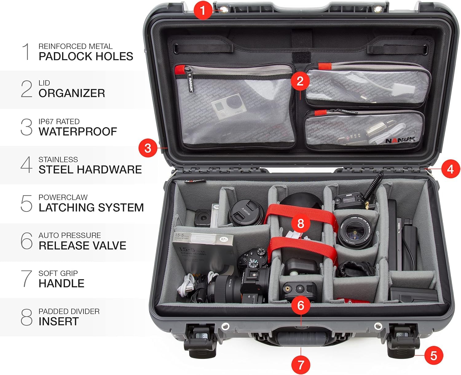 Foto 8 pulgar | Estuche Rígido Impermeable Para Equipaje De Mano Nanuk 935 Pro Photo Kit - Venta Internacional.