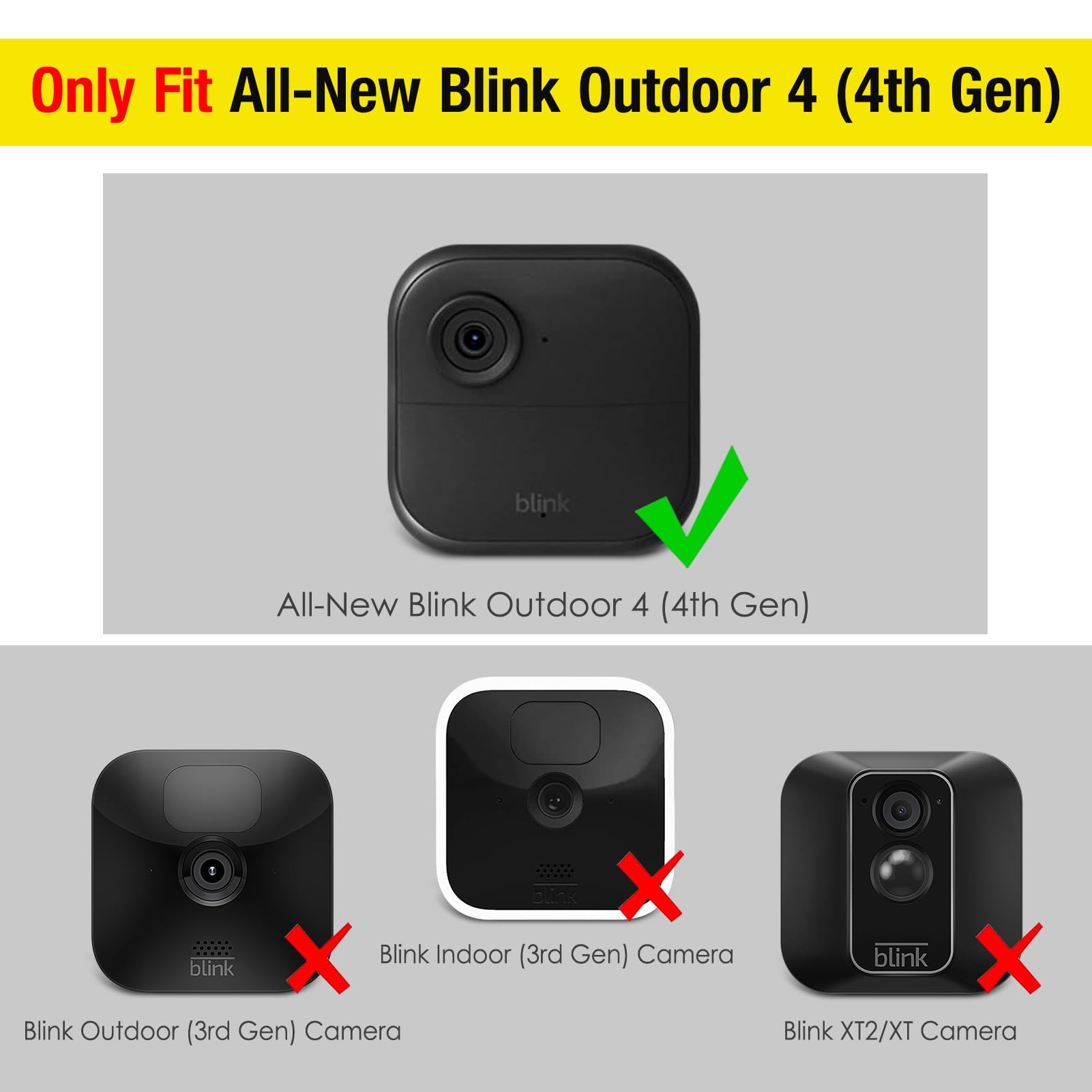 Foto 3 pulgar | Funda De Silicona Para 4 Cámaras Blink Outdoor, 3 Unidades, Color Negro - Venta Internacional.
