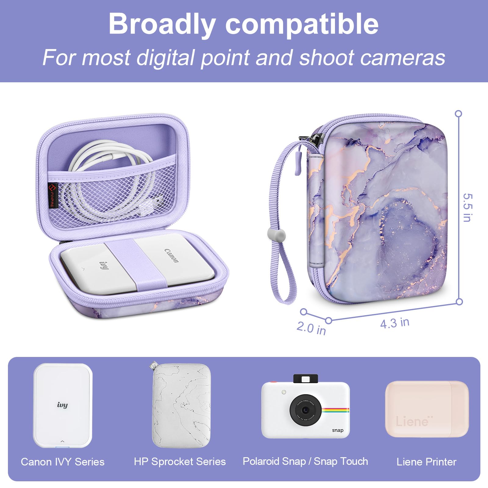 Foto 2 | Funda Protectora Fintie Para Canon Ivy Mini/canon Ivy 2 Mini - Venta Internacional.