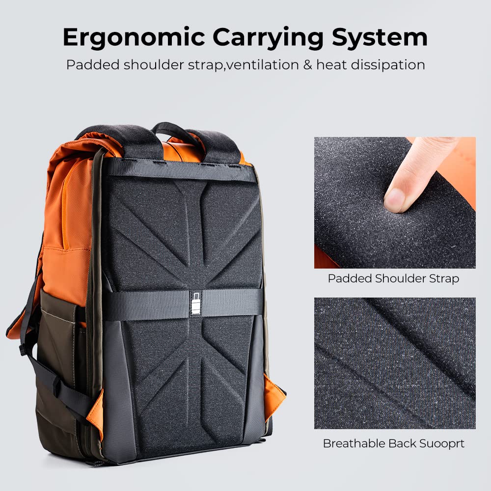 Foto 6 | Mochila Para Cámara K&f Concept De Gran Capacidad, 20 L, Naranja - Venta Internacional.