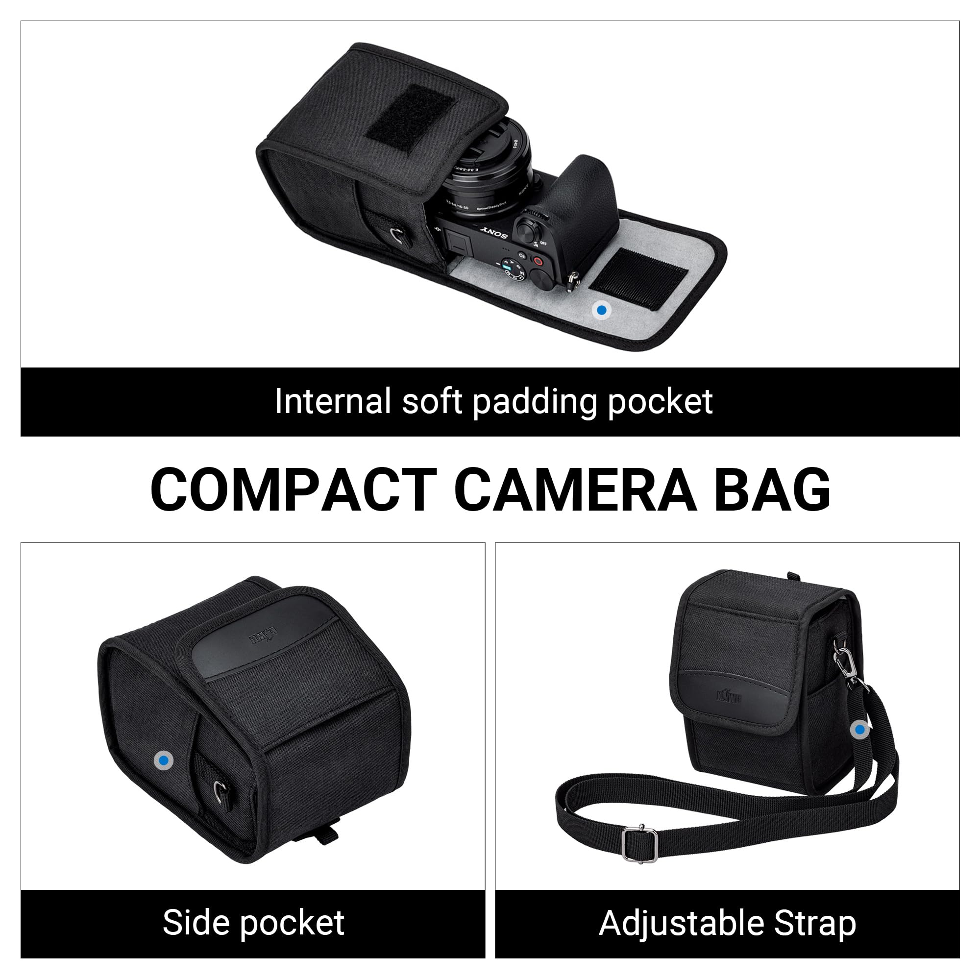 Foto 5 pulgar | Funda De Cámara Kiwifotos Travel Con Correa Para Fujifilm Fuji X100vi - Venta Internacional.