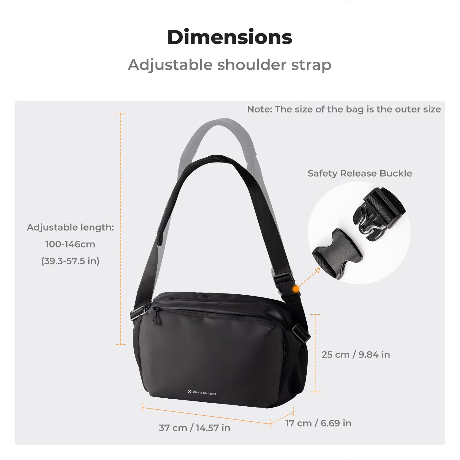 Foto 7 pulgar | Funda Bandolera K&f Concept Para Cámara Réflex O Réflex Digital Con Soporte Para Trípode - Venta Internacional.