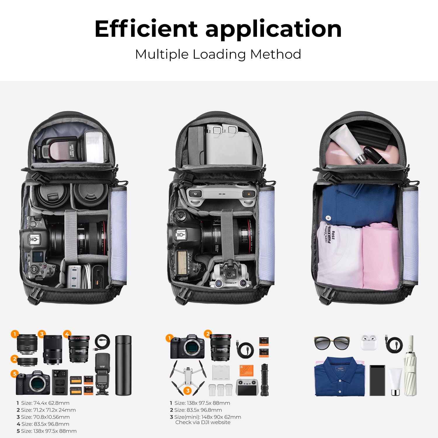 Foto 4 pulgar | Bolso Bandolera K&f Concept Impermeable Para Cámara Réflex Digital, Réflex O Sin Espejo - Venta Internacional.