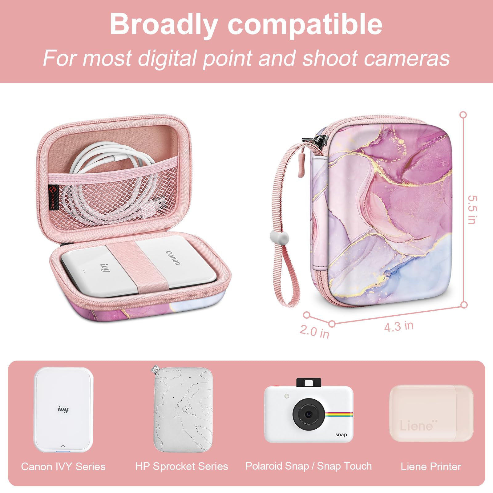 Foto 2 | Funda Protectora Fintie Para Canon Ivy Mini/canon Ivy 2 Mini - Venta Internacional.