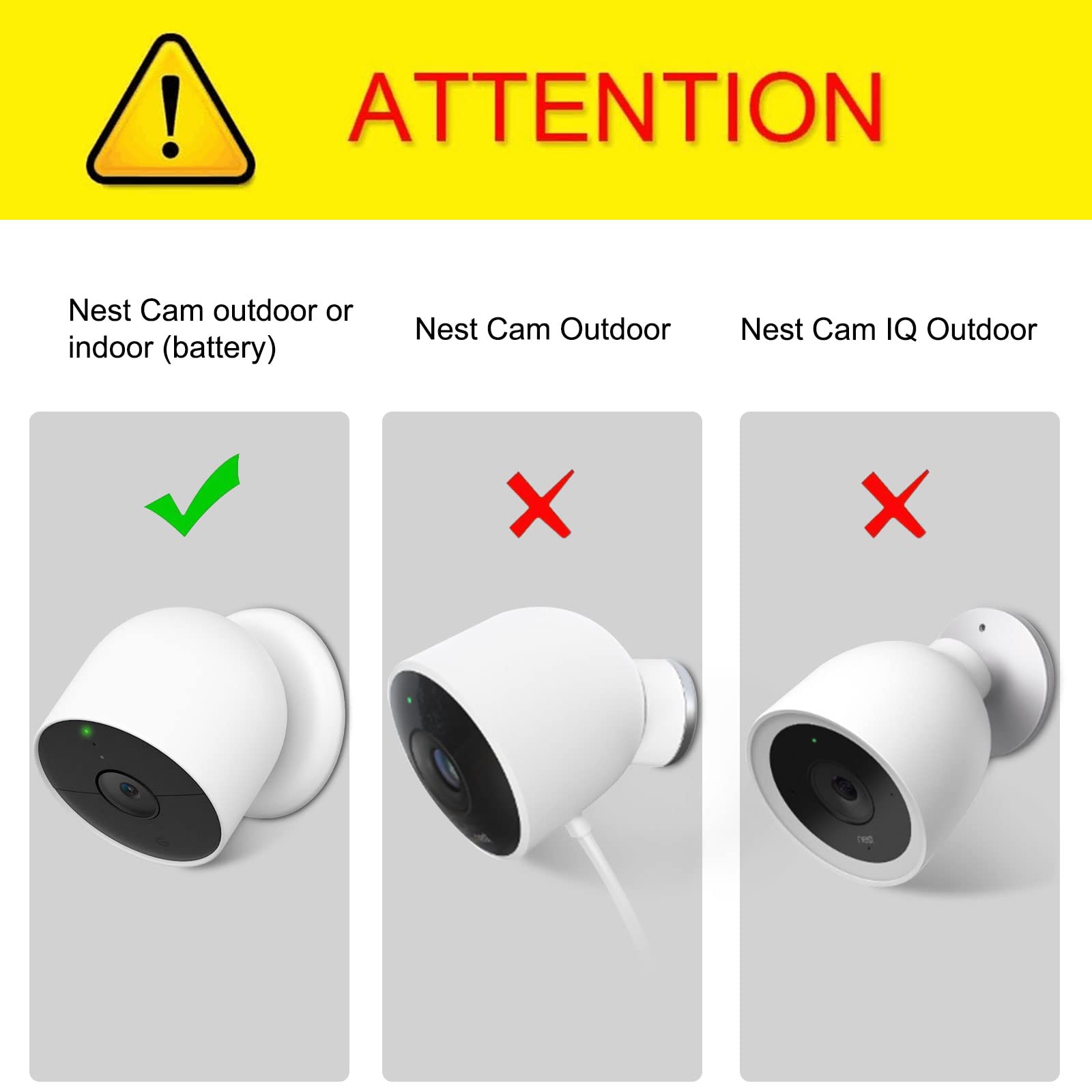 Foto 3 pulgar | Funda De Silicona Para Nest Cam Outdoor/indoor 2021, Color Negro - Venta Internacional.