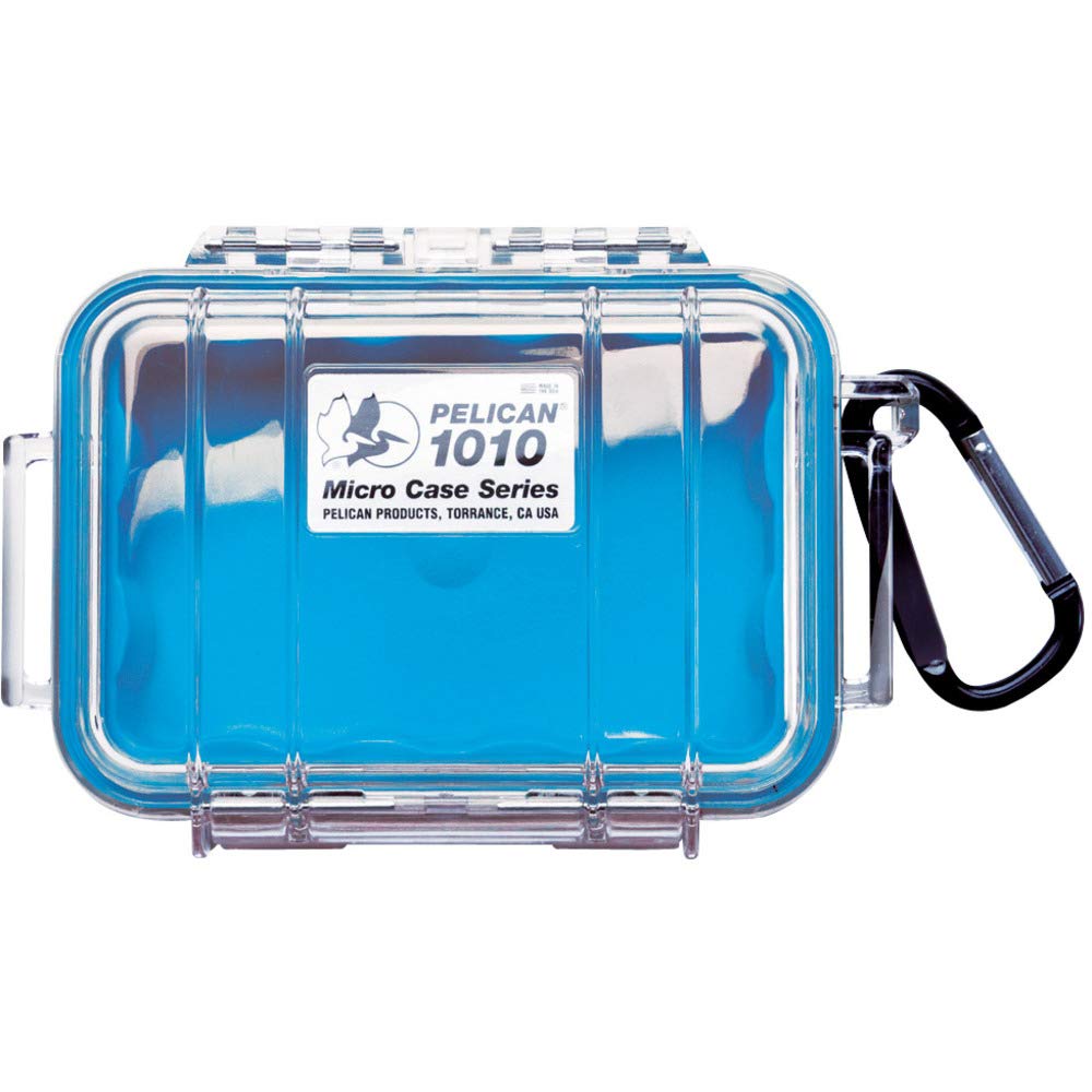 Funda Pelican 1010 Micro, Azul Y Transparente, Resistente Al Agua Ip67 - Venta Internacional.