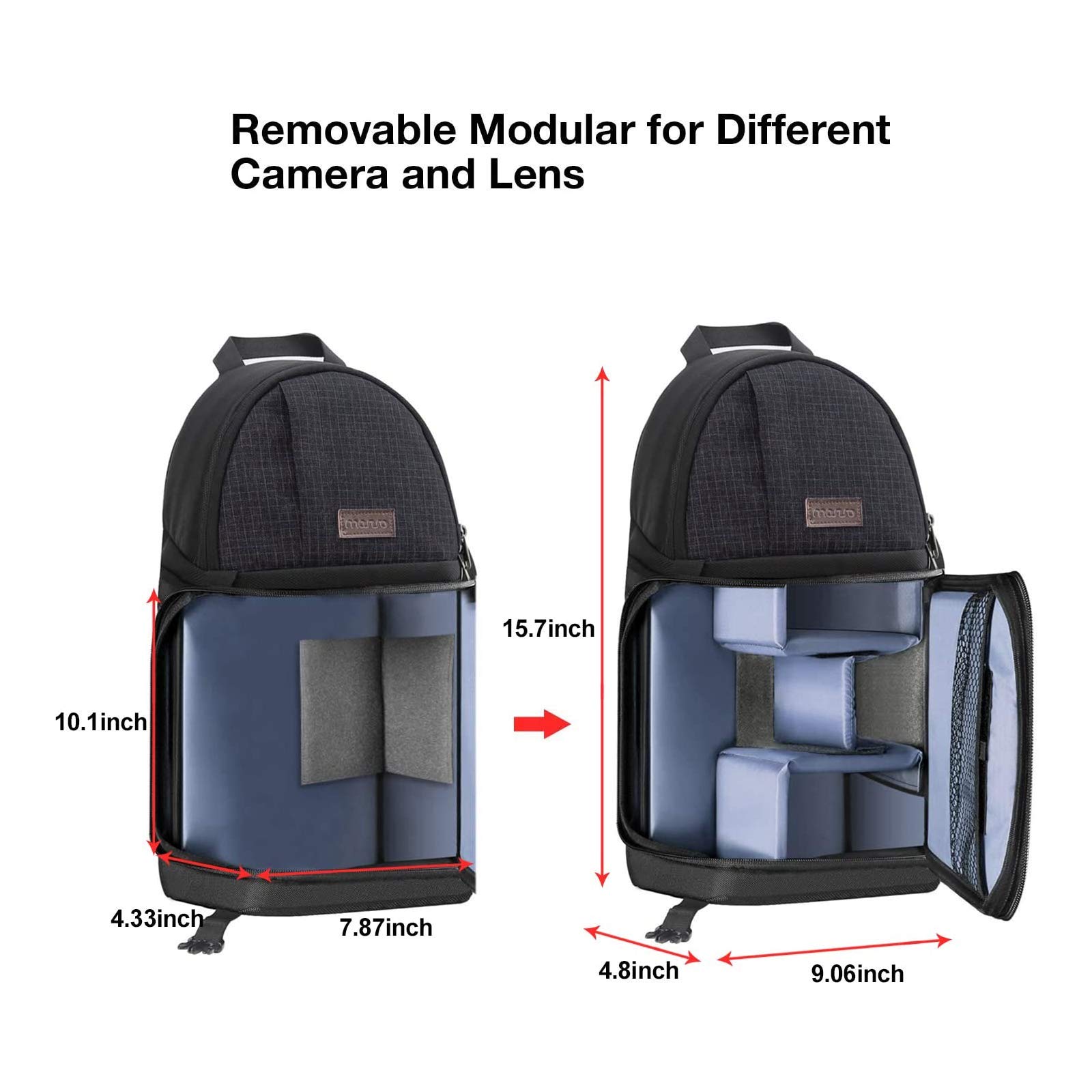 Foto 5 | Funda Bandolera Mosiso Para Cámaras Réflex Digitales, Réflex O Sin Espejo, Color Negro - Venta Internacional.