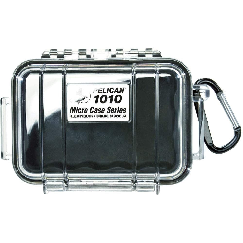 Funda Pelican 1010 Micro, Negra Y Transparente, Resistente Al Agua Ip67 - Venta Internacional.