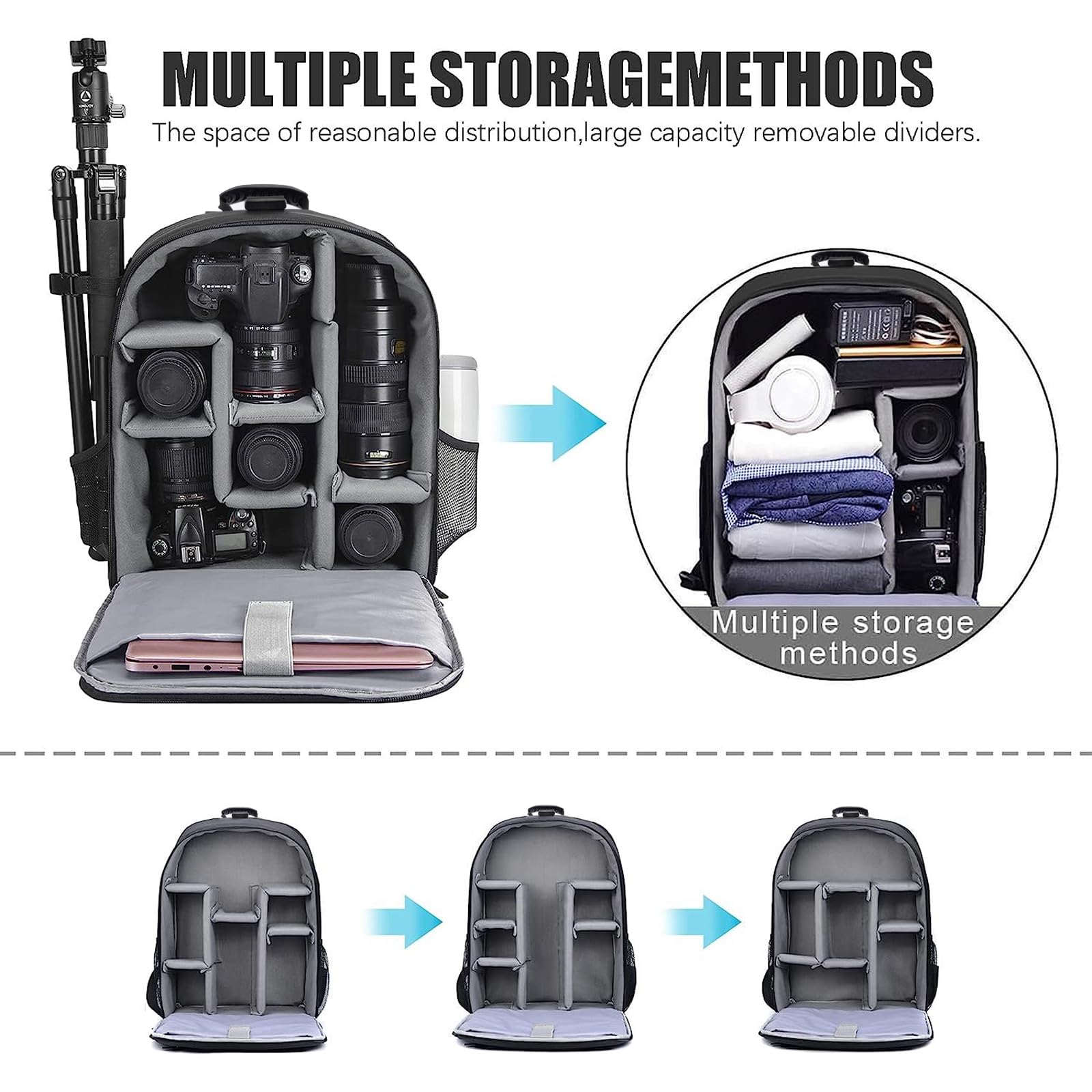Foto 4 pulgar | Mochila Para Cámara Caden Professional Para Cámaras Réflex Digitales O Réflex Sin Espejo - Venta Internacional.