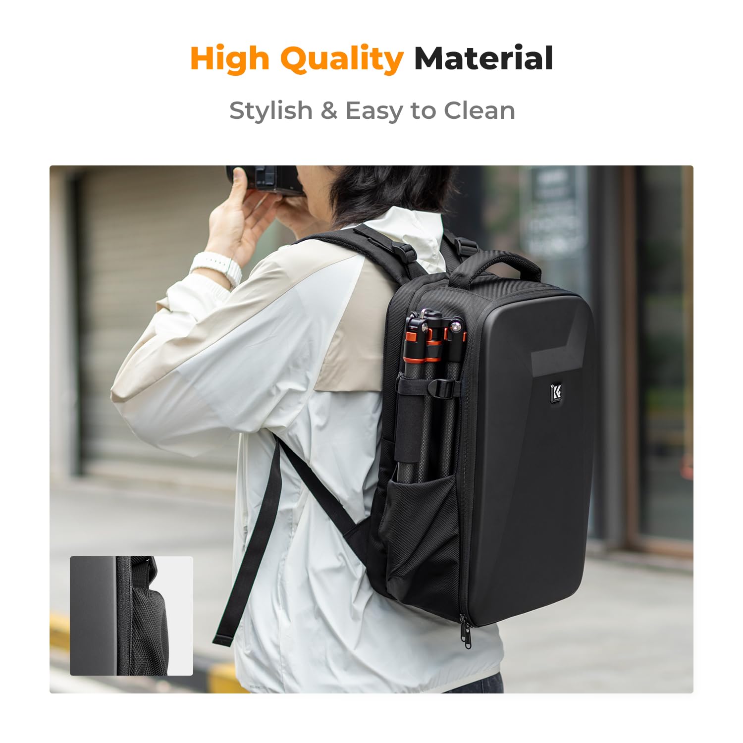 Foto 7 pulgar | Mochila Para Cámara K&f Concept Hardshell, Impermeable, 22 L - Venta Internacional.