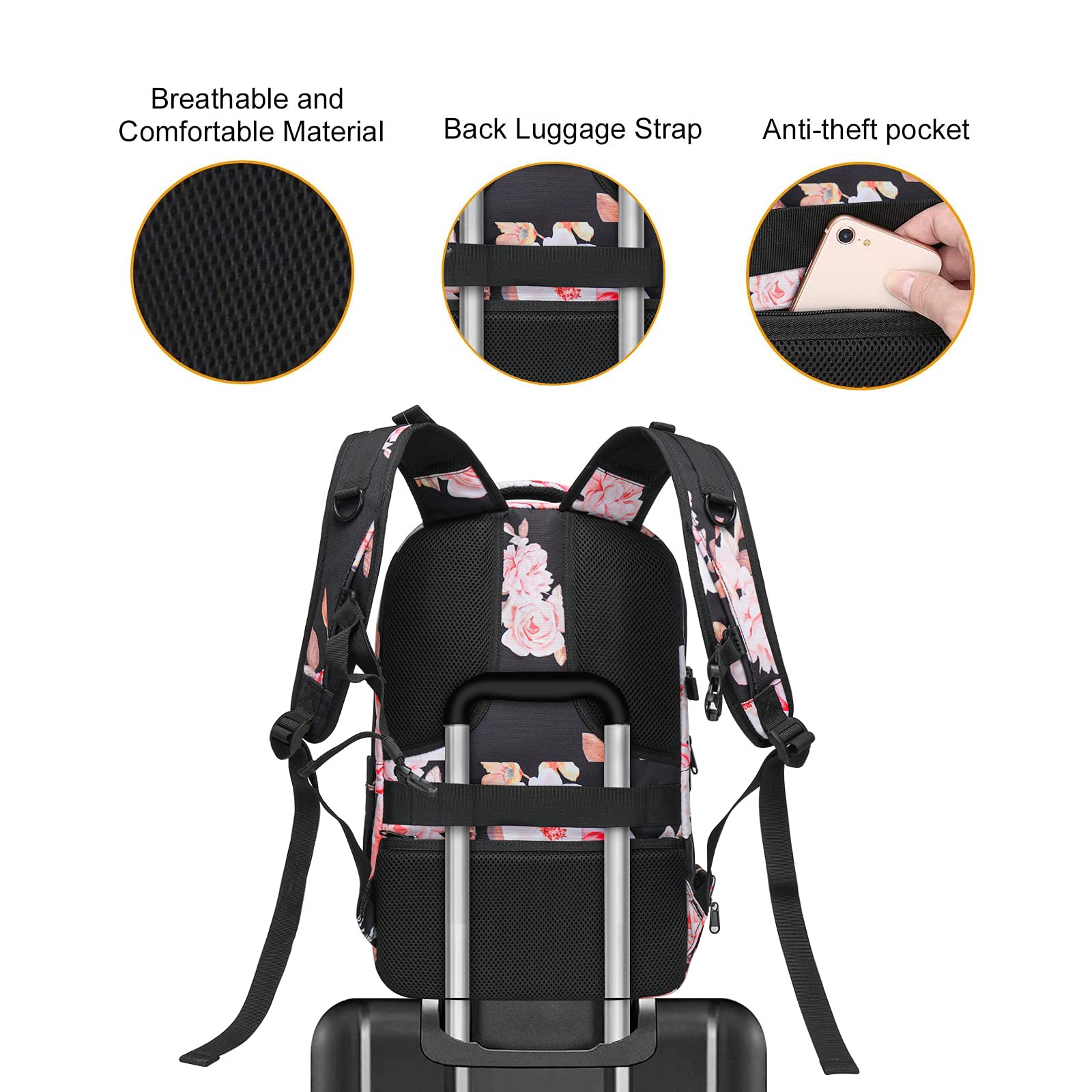 Foto 5 pulgar | Mochila Mosiso Peony Impermeable Para Cámara Réflex Digital, Réflex O Sin Espejo - Venta Internacional.