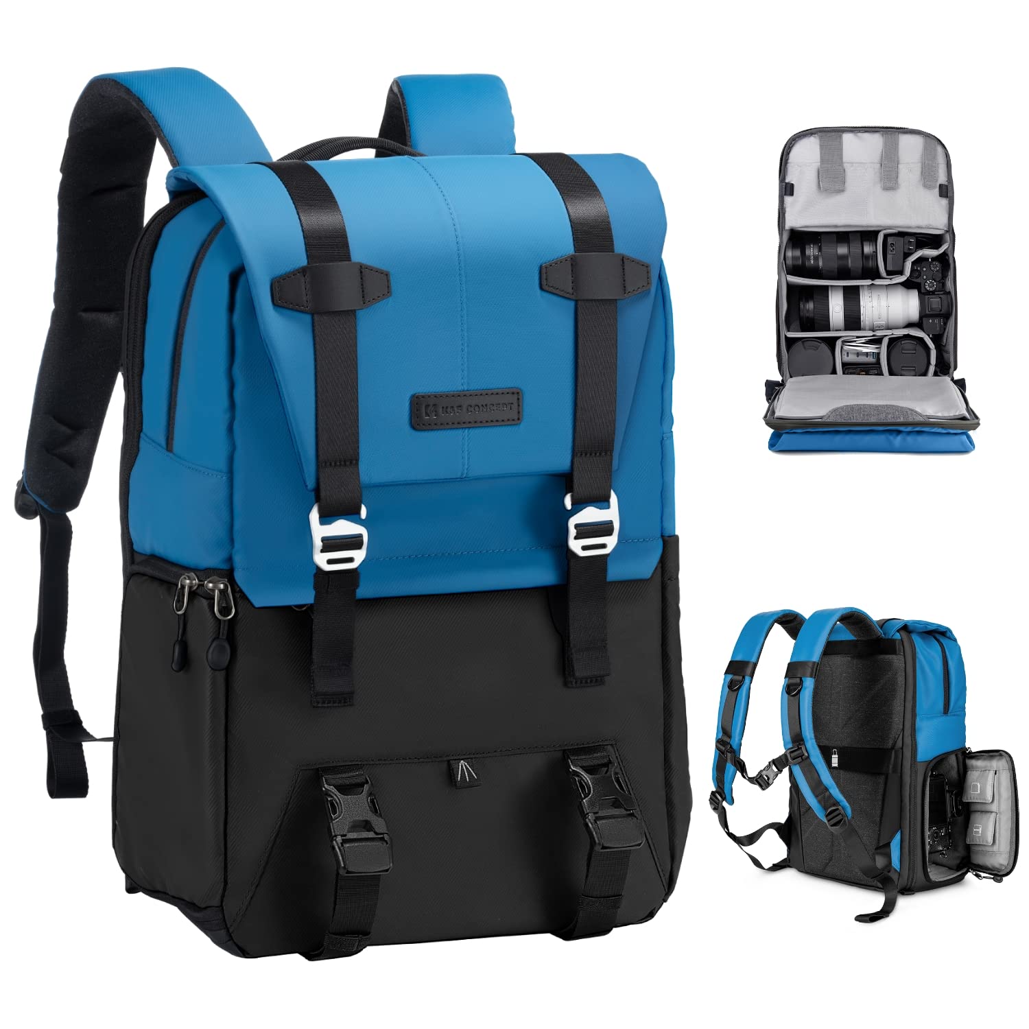 Mochila Para Cámara K&f Concept De Gran Capacidad Con Protector De Lluvia De 20 Litros - Venta Internacional.