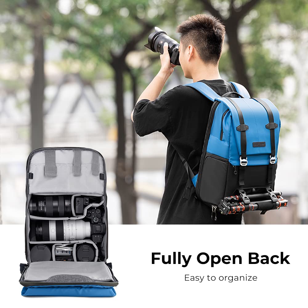 Foto 6 pulgar | Mochila Para Cámara K&f Concept De Gran Capacidad Con Protector De Lluvia De 20 Litros - Venta Internacional.