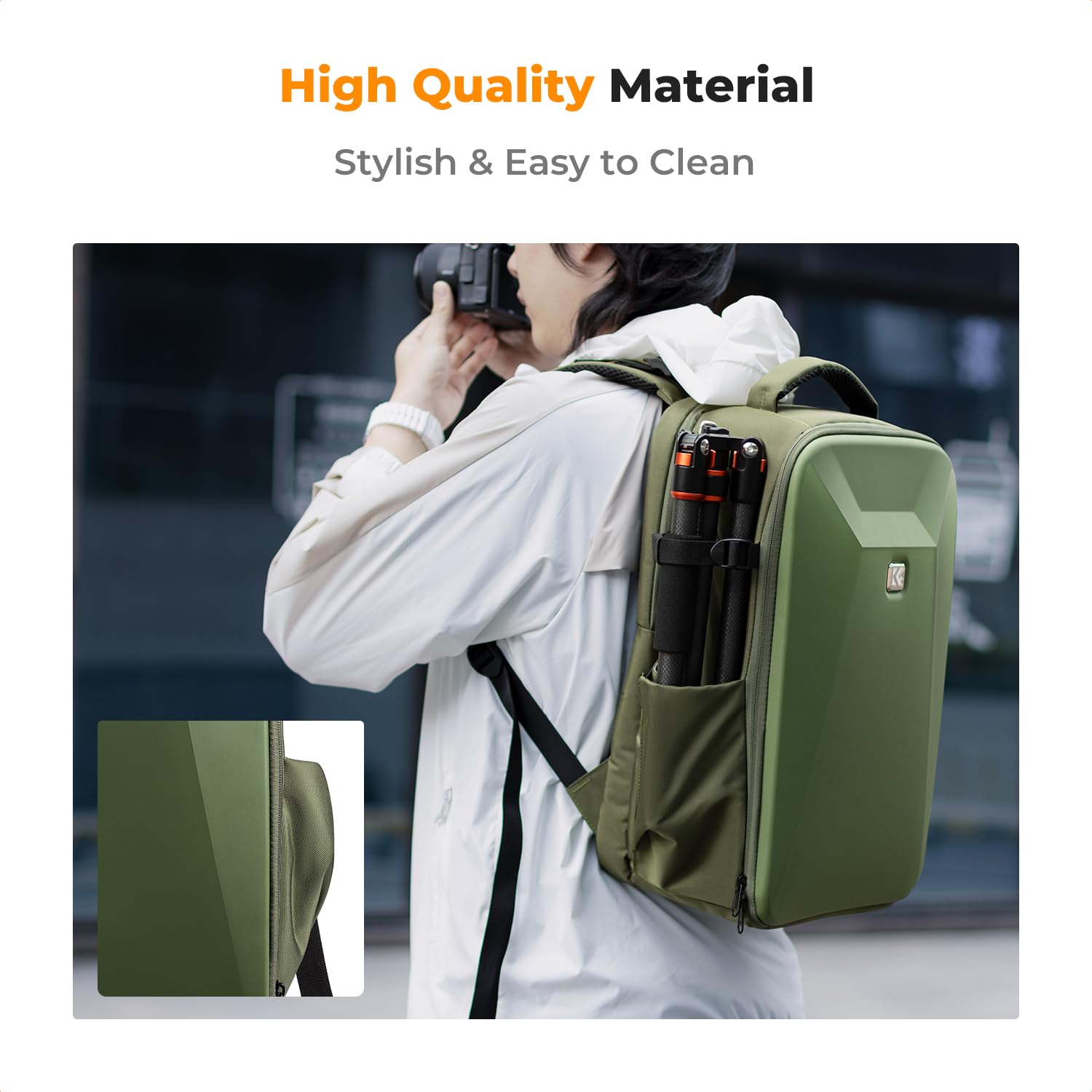 Foto 7 pulgar | Mochila Para Cámara K&f Concept Hardshell, Impermeable, 22 L - Venta Internacional.