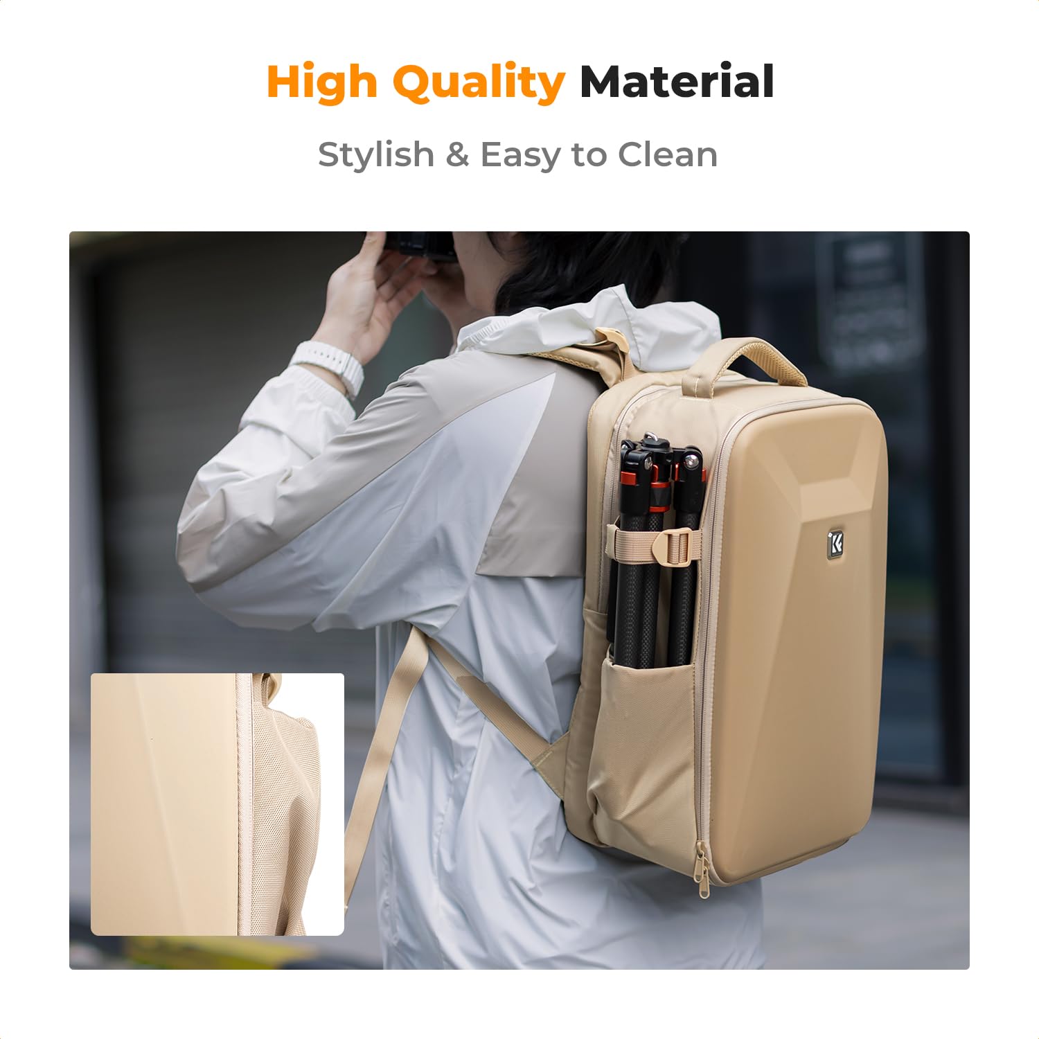 Foto 7 pulgar | Mochila Para Cámara K&f Concept Hardshell, Impermeable, 22 L - Venta Internacional.