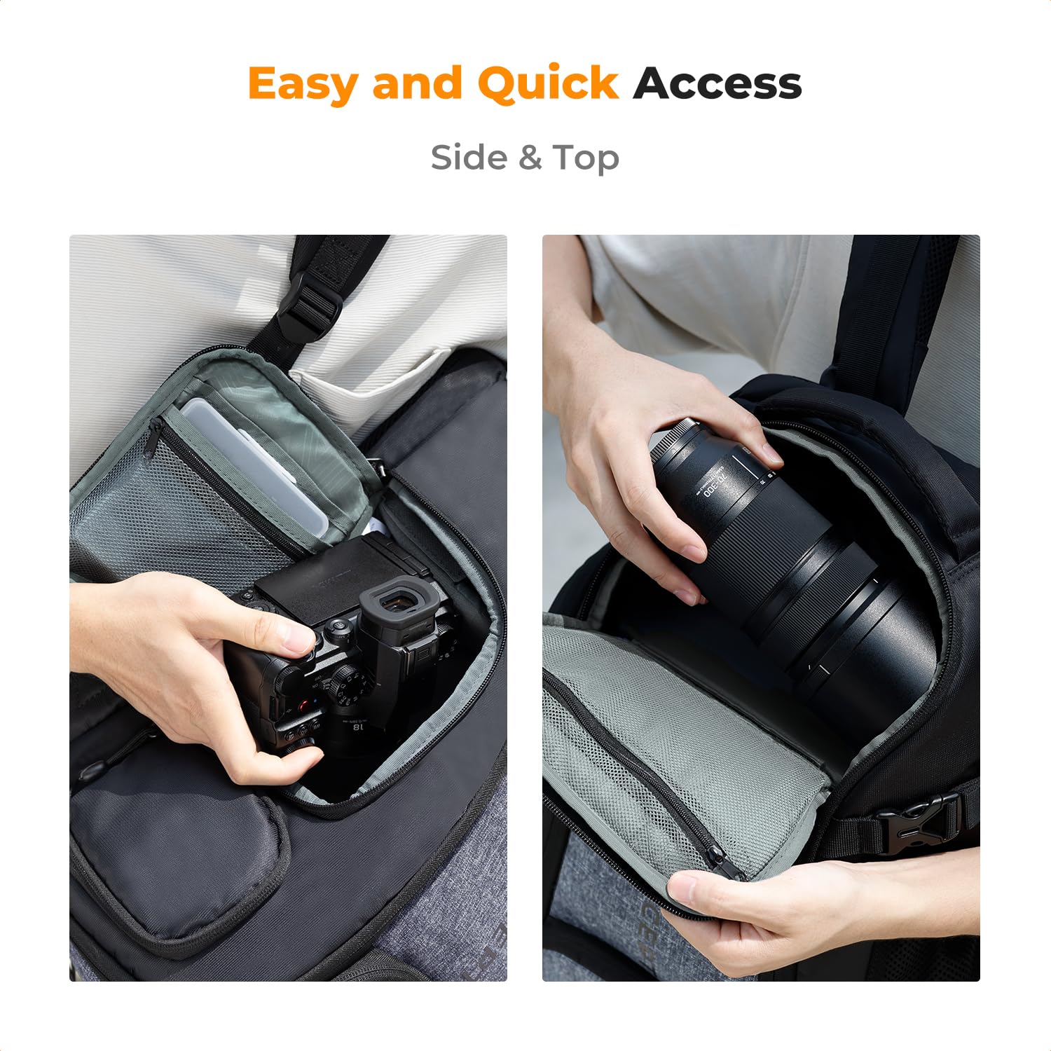 Foto 4 pulgar | Mochila Para Cámara K&f Concept De 25 Litros Con Funda Impermeable Para Canon/nikon/sony - Venta Internacional.