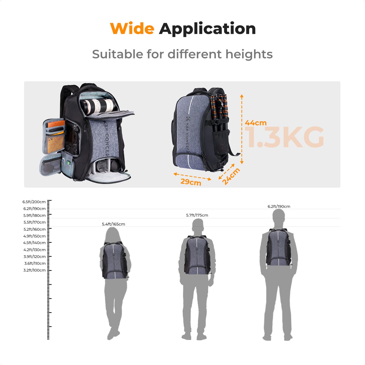 Foto 7 | Mochila Para Cámara K&f Concept De 25 Litros Con Funda Impermeable Para Canon/nikon/sony - Venta Internacional.