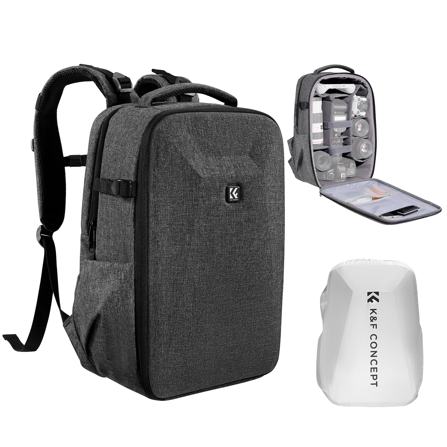 Mochila Para Cámara K&f Concept Hardshell, Impermeable, 22 L - Venta Internacional.