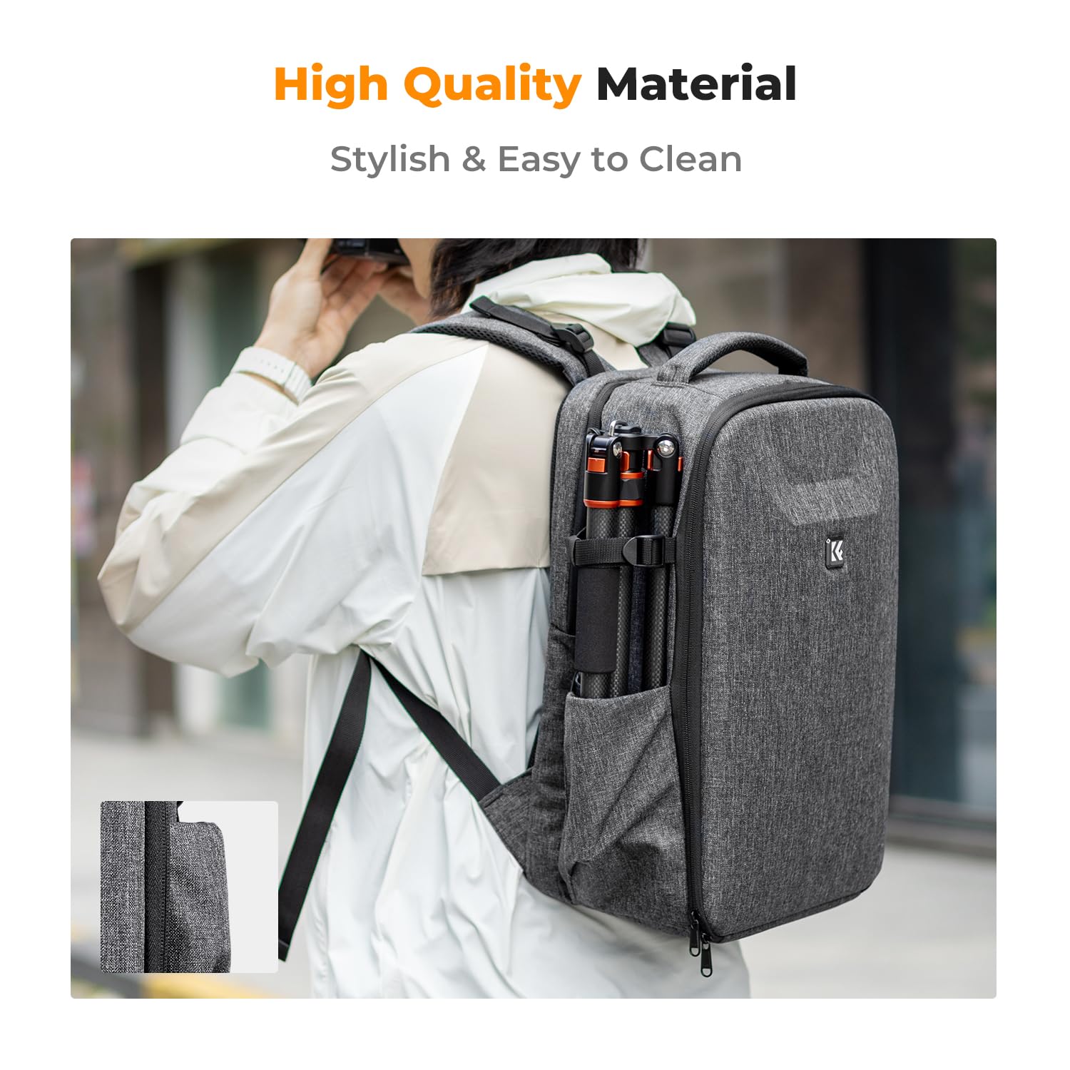 Foto 7 pulgar | Mochila Para Cámara K&f Concept Hardshell, Impermeable, 22 L - Venta Internacional.