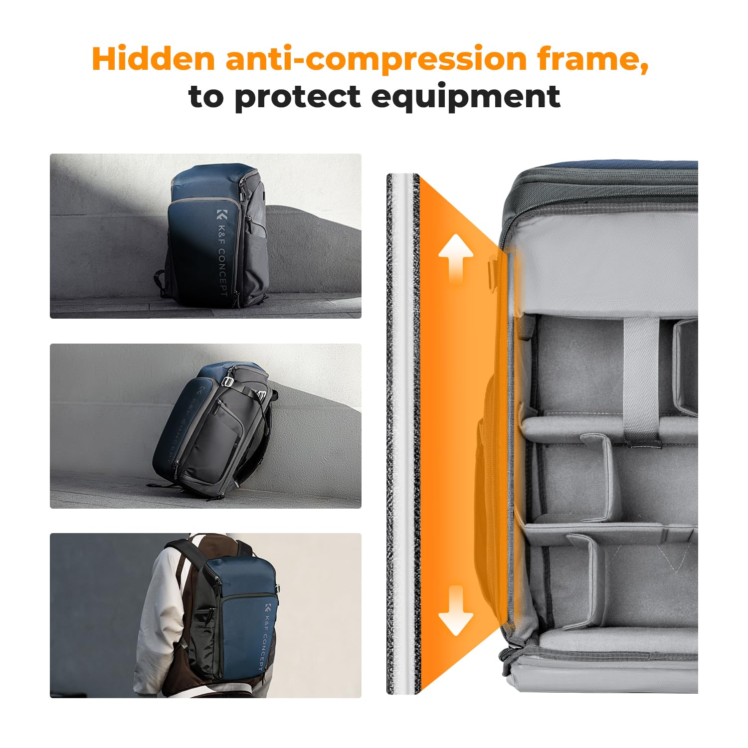 Foto 5 pulgar | Mochila para Cámara K&f Concept Impermeable De 25 Litros Con Funda Para Lluvia - Venta Internacional