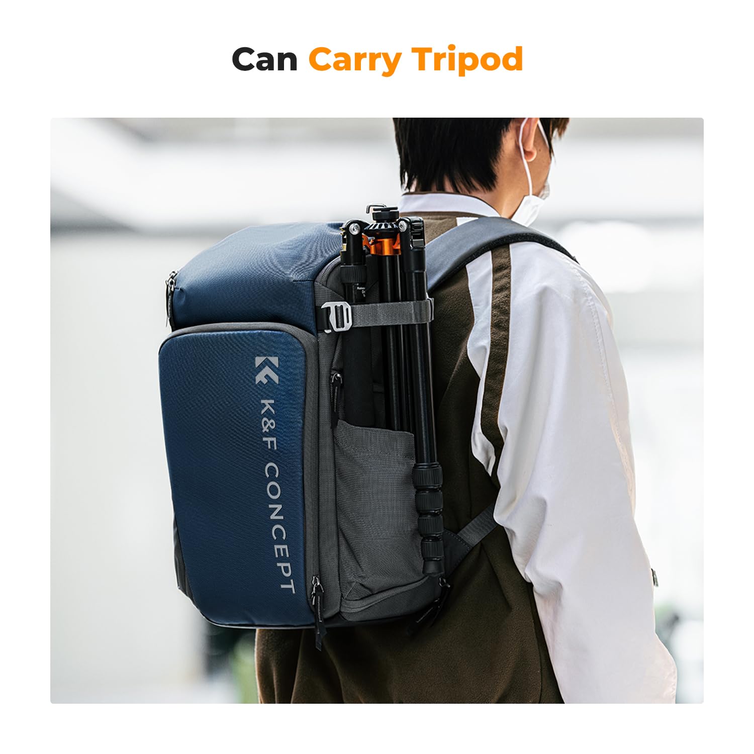 Foto 7 pulgar | Mochila para Cámara K&f Concept Impermeable De 25 Litros Con Funda Para Lluvia - Venta Internacional