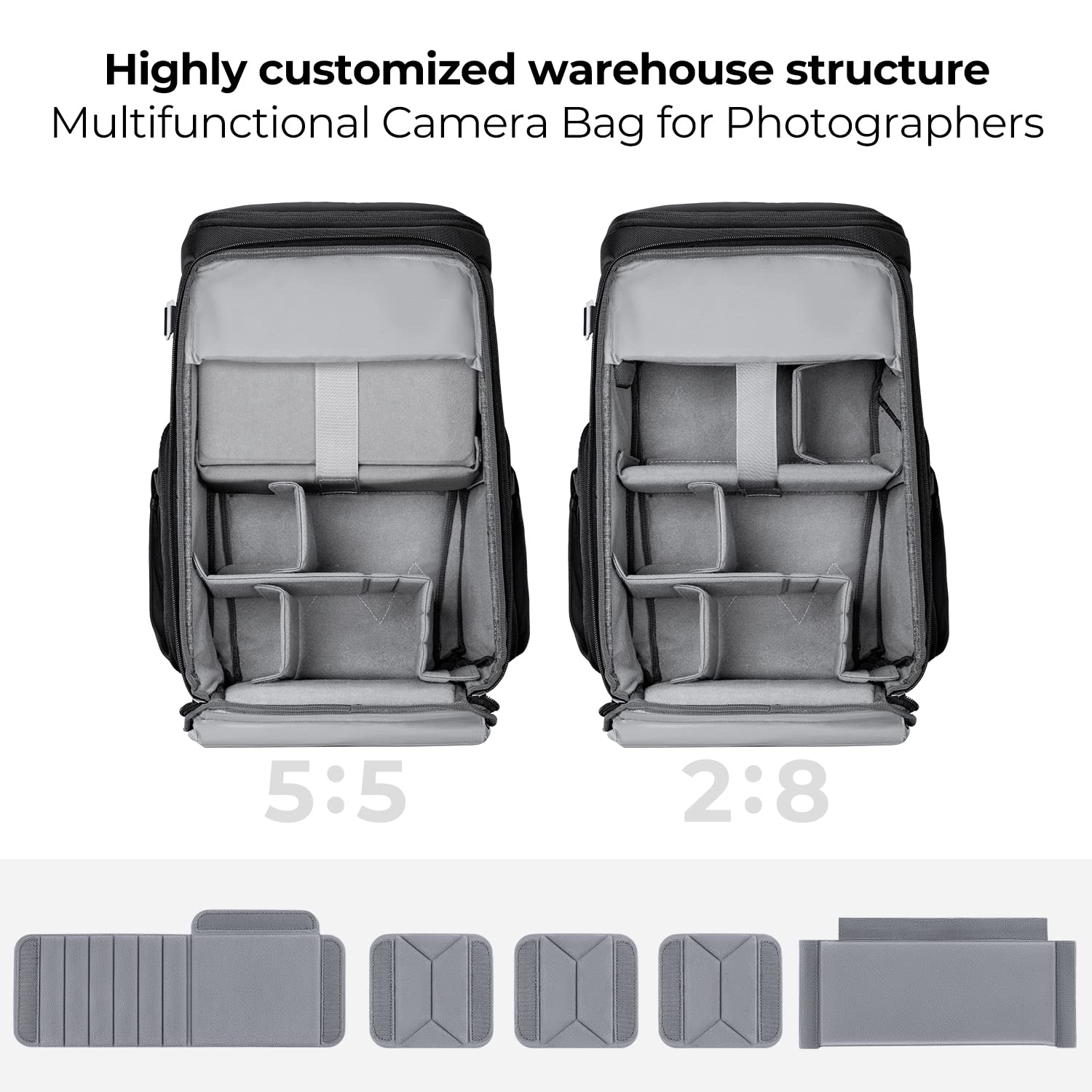 Foto 2 | Mochila para Cámara K&f Concept Impermeable de 25 Litros Con Funda Para Lluvia - Venta Internacional