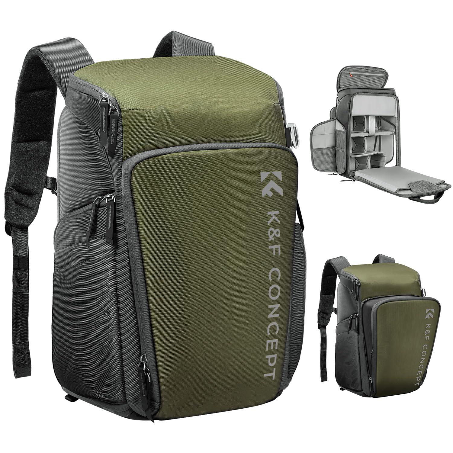 Mochila para Cámara K&f Concept Impermeable De 25 Litros Con Protector De Lluvia De 15.6 Pulgadas - Venta Internacional