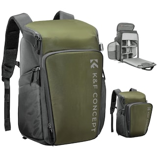 Foto 1 | Mochila para Cámara K&f Concept Impermeable De 25 Litros Con Protector De Lluvia De 15.6 Pulgadas - Venta Internacional