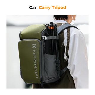 Foto 6 | Mochila para Cámara K&f Concept Impermeable De 25 Litros Con Protector De Lluvia De 15.6 Pulgadas - Venta Internacional