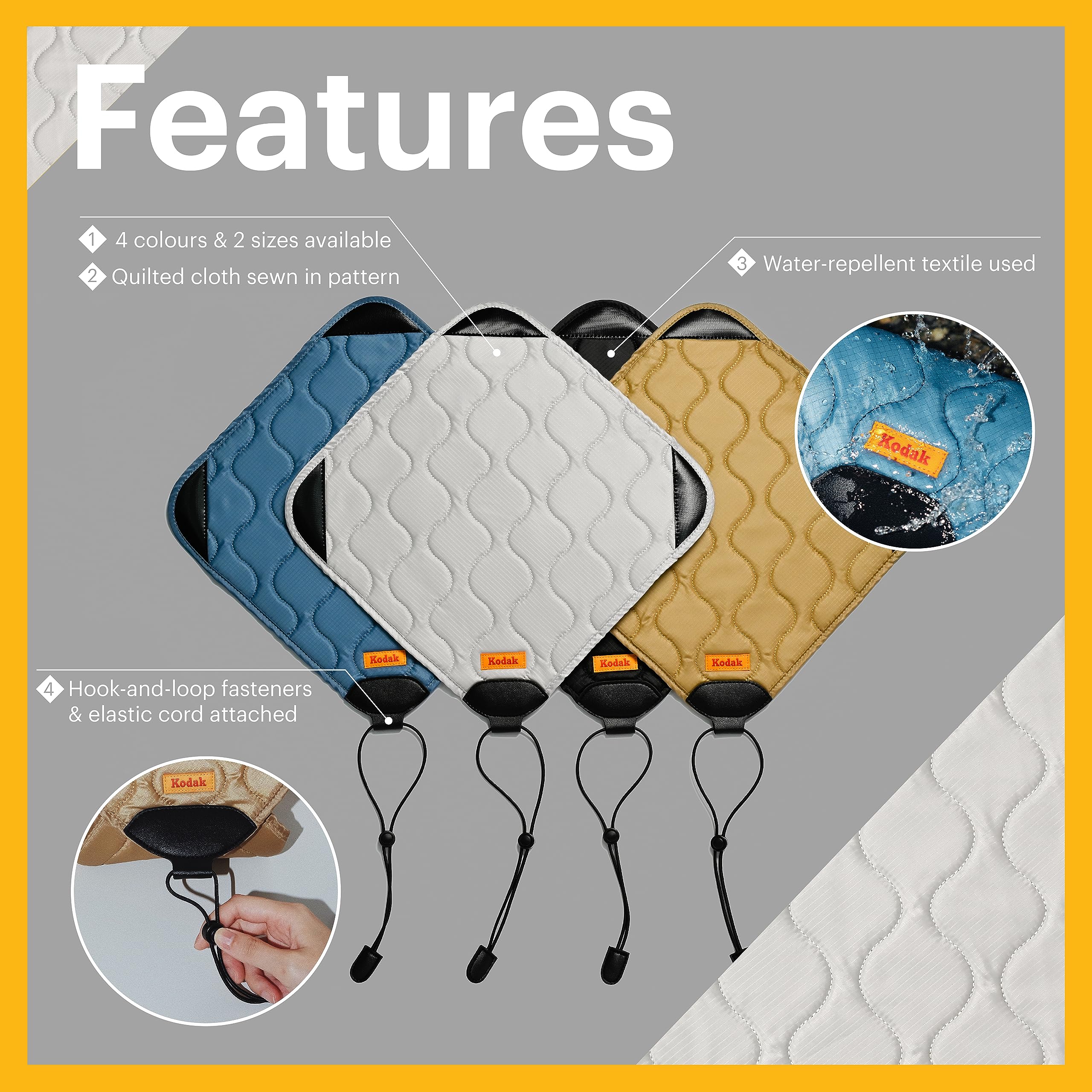 Foto 6 | Funda Para Cámara Kodak, Tamaño L, 38,5 X 38,5 Cm, Resistente Al Agua, Color Azul - Venta Internacional.