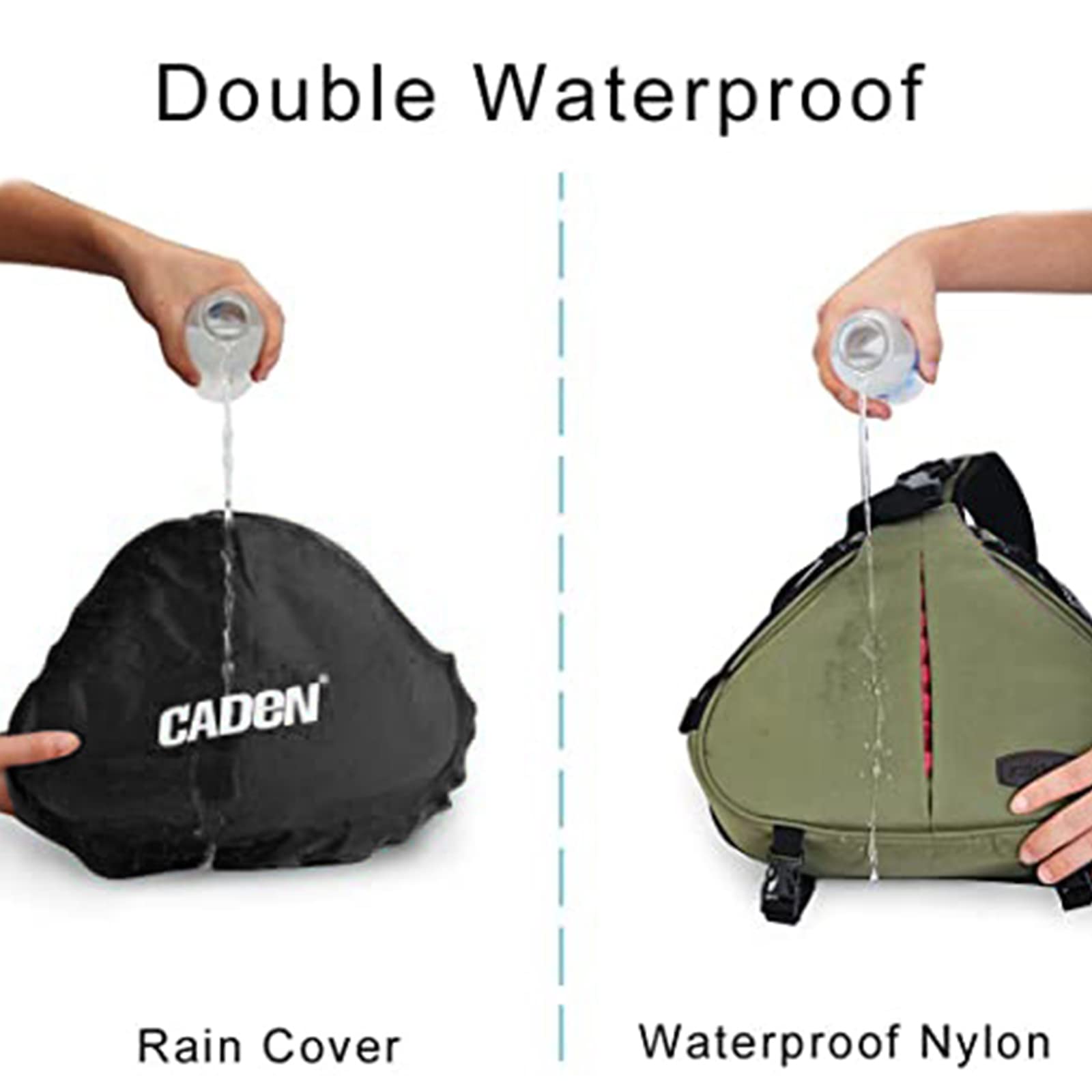Foto 5 | Mochila Bandolera Caden, Impermeable, Verde Para Cámara Réflex Digital - Venta Internacional.