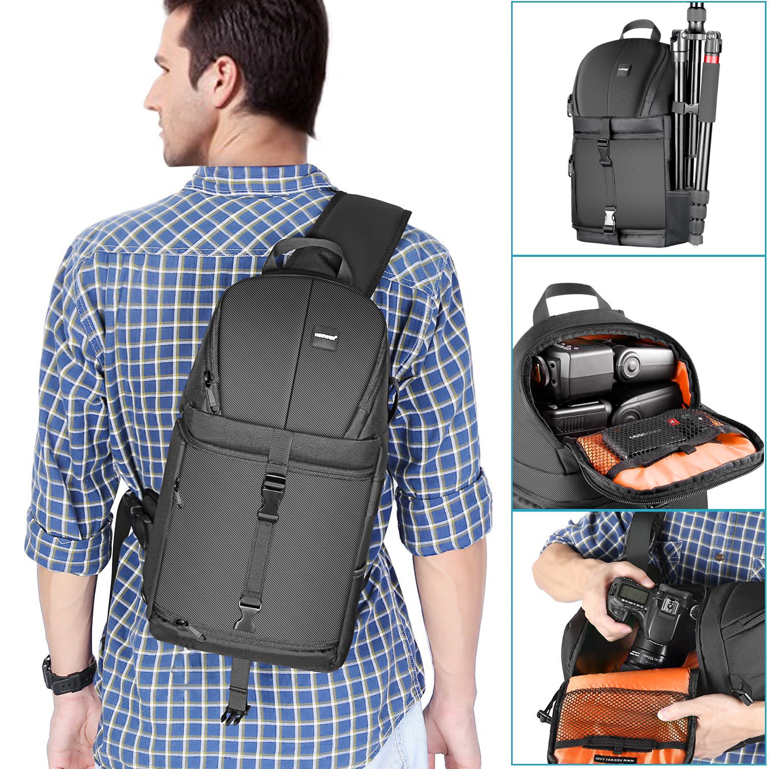 Foto 3 pulgar | Funda De Cámara Tipo Bandolera Neewer Para Nikon Canon Sony Dslr - Venta Internacional.